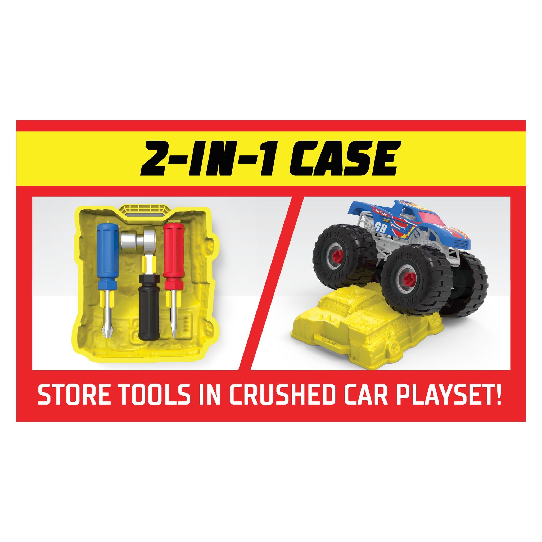 Hot Wheels Monster Trucks: Exclusive Ready-To-Race Monster Truck Building Set for Kids