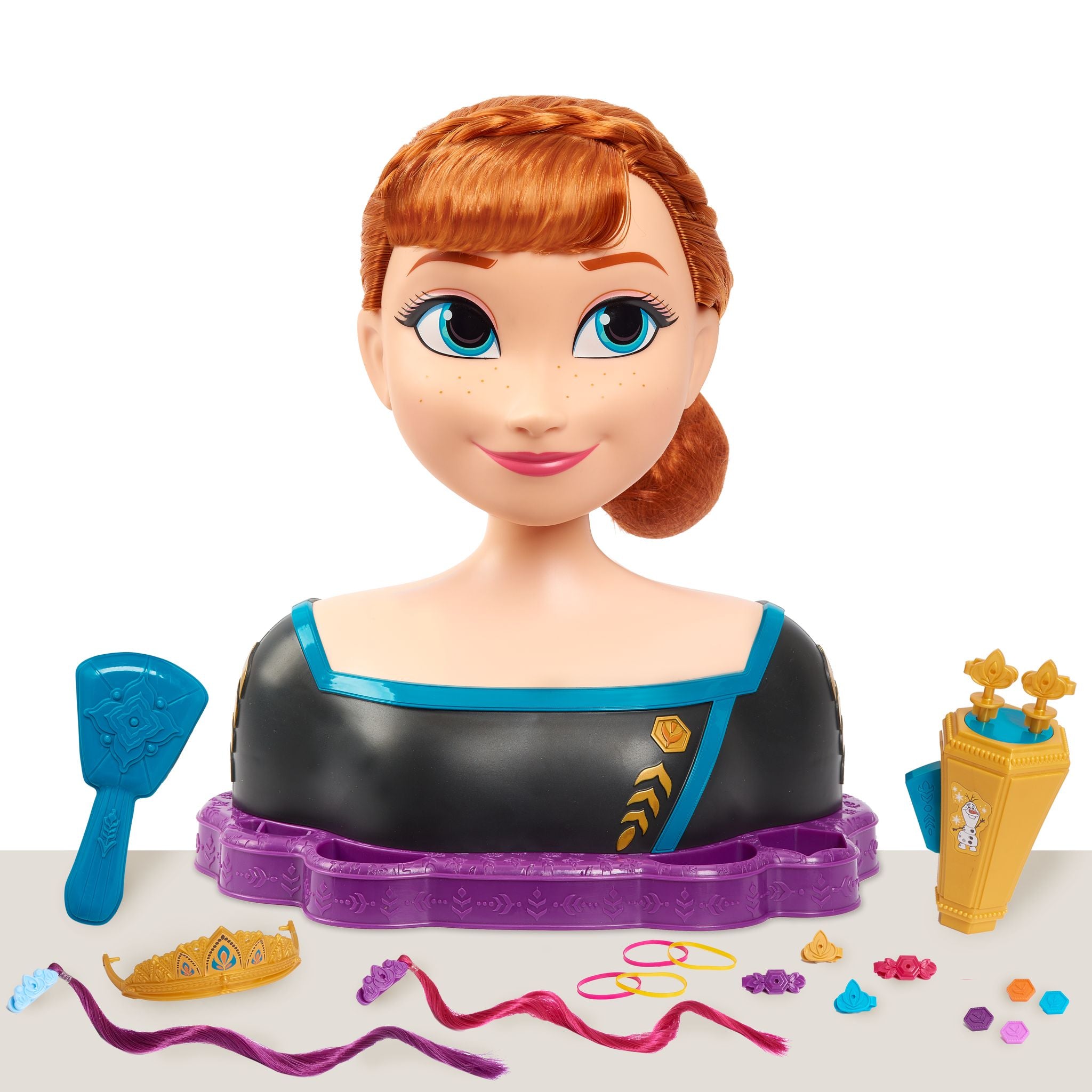 Hot Deal! Disney Frozen 2 Deluxe Queen Anna Styling Head Toy for Kids 3+