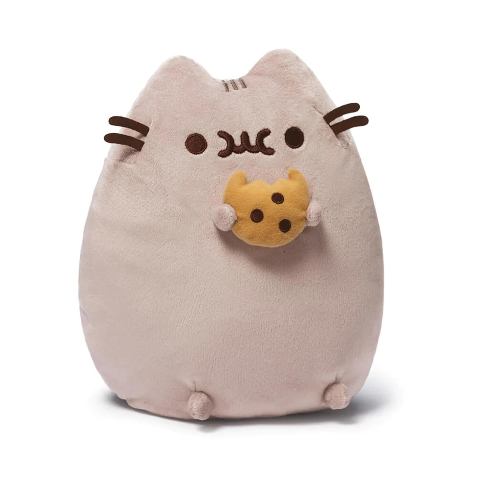 Hot Sale! Pusheen Upright Plush Toy with a Delicious Chocolate Chip Cookie for Ages 12 Months Up