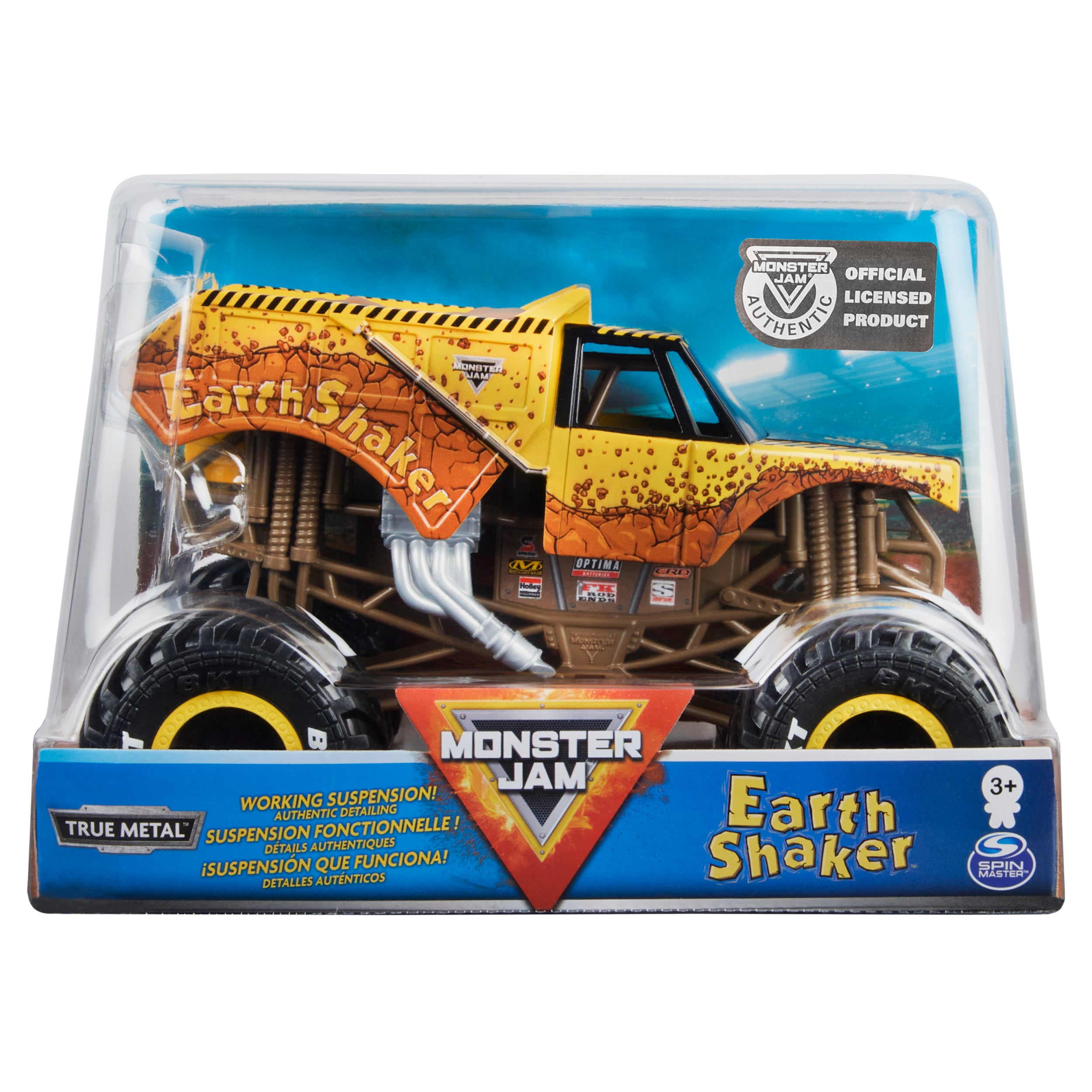 1:24 Scale Die - Cast Monster Jam Monster Truck Earth Shaker with Great Traction