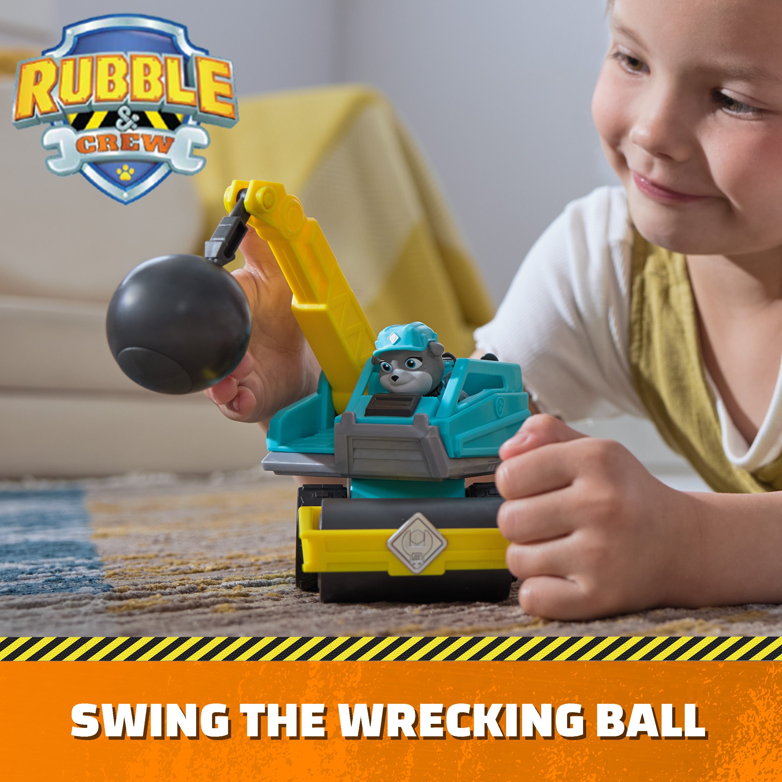Rubble & Crew Motor's Awesome Wrecking Ball Construction Vehicle Toy