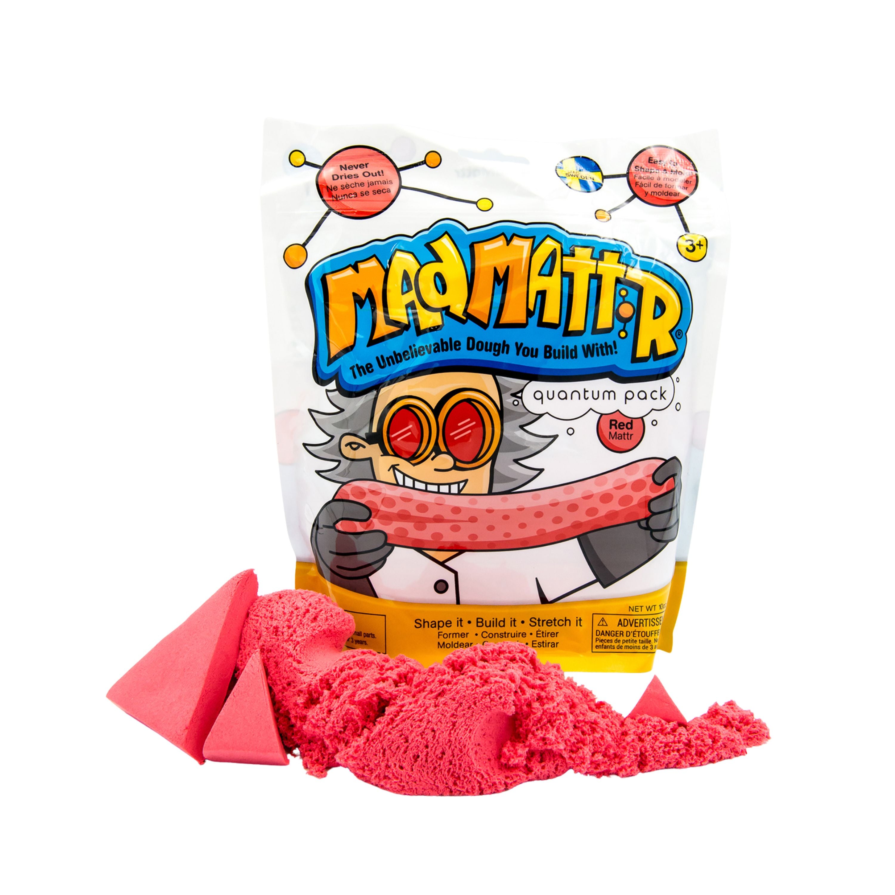 10 Oz Red Mad Mattr Dough Quantum Pack - Never Dries Out, Endless Creative Fun!