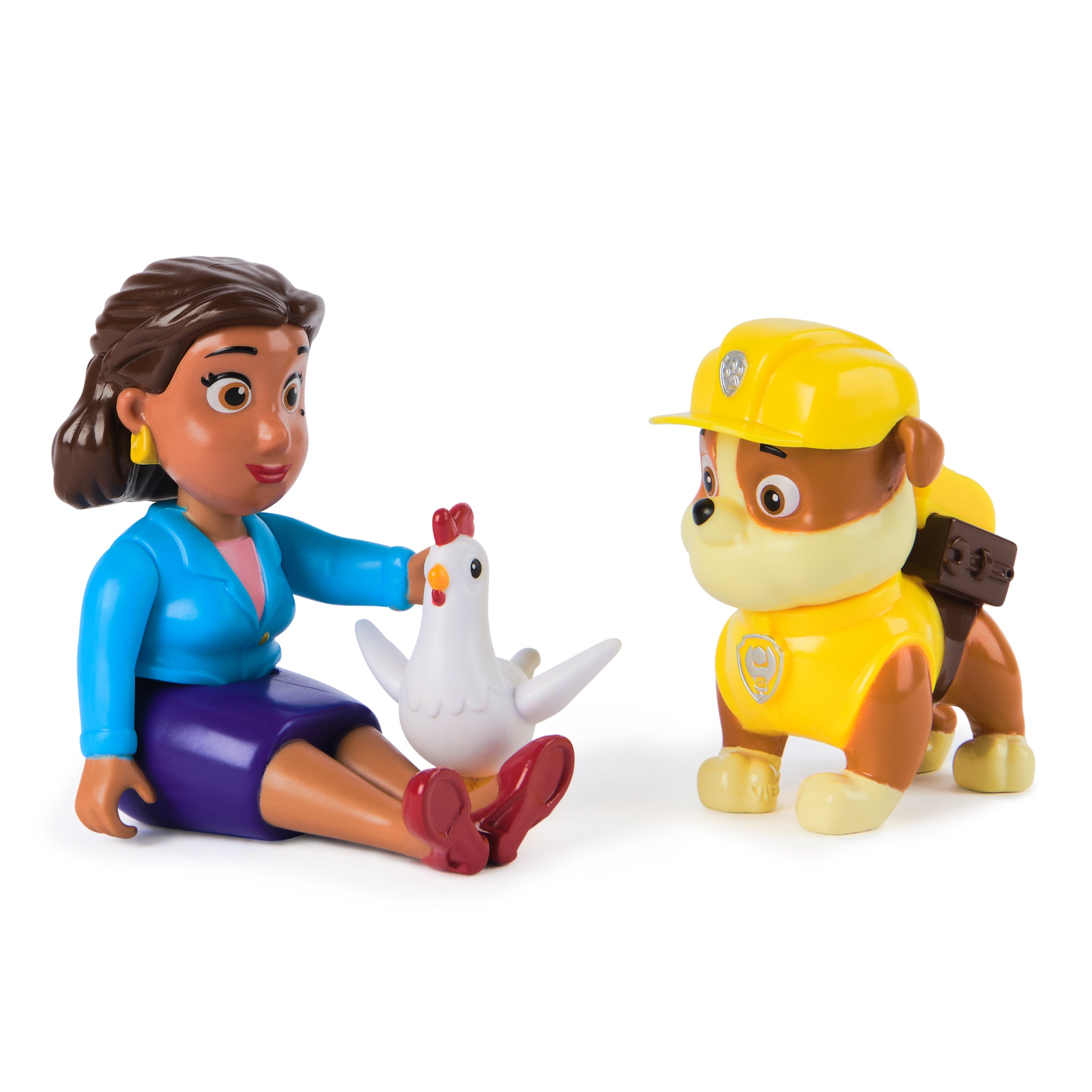 Hot! PAW Patrol Rubble & Mayor Goodway Figures
