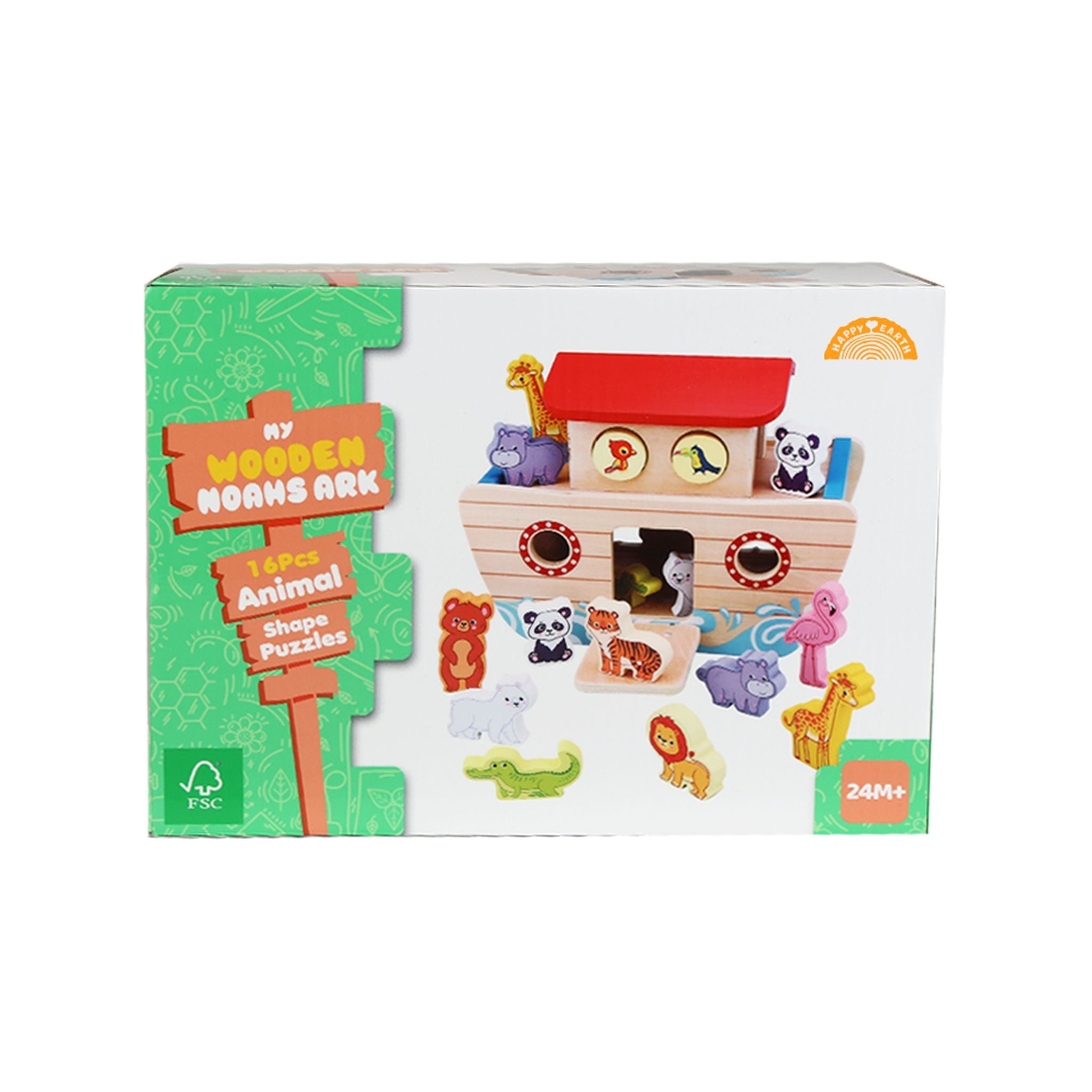 Exquisite Wooden Noah's Ark Set for Creative Play