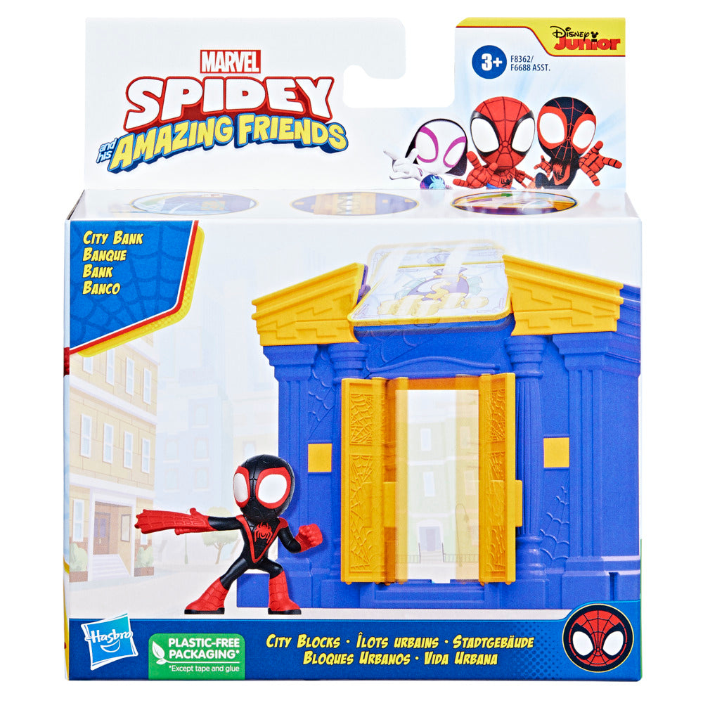 Marvel Spidey & Friends City Blocks - City Bank Set | Great Gift!