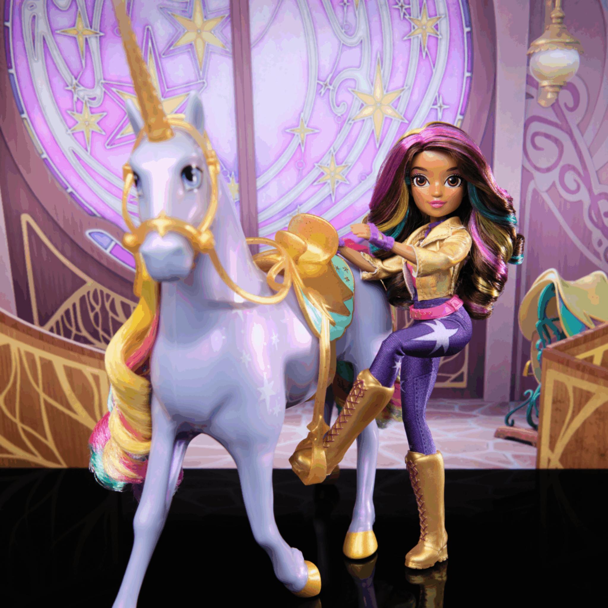 Unicorn Academy Wildstar - 11-Inch Interactive Rainbow Light-Up Toy