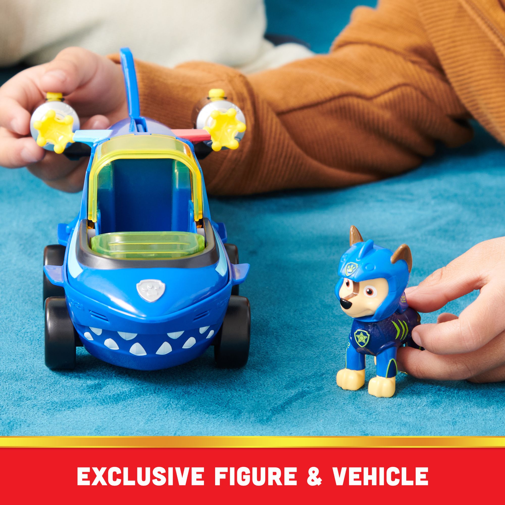 Hot Sale! PAW Patrol Aqua Themed Chase's Shark Rescue Vehicle Toy for Kids