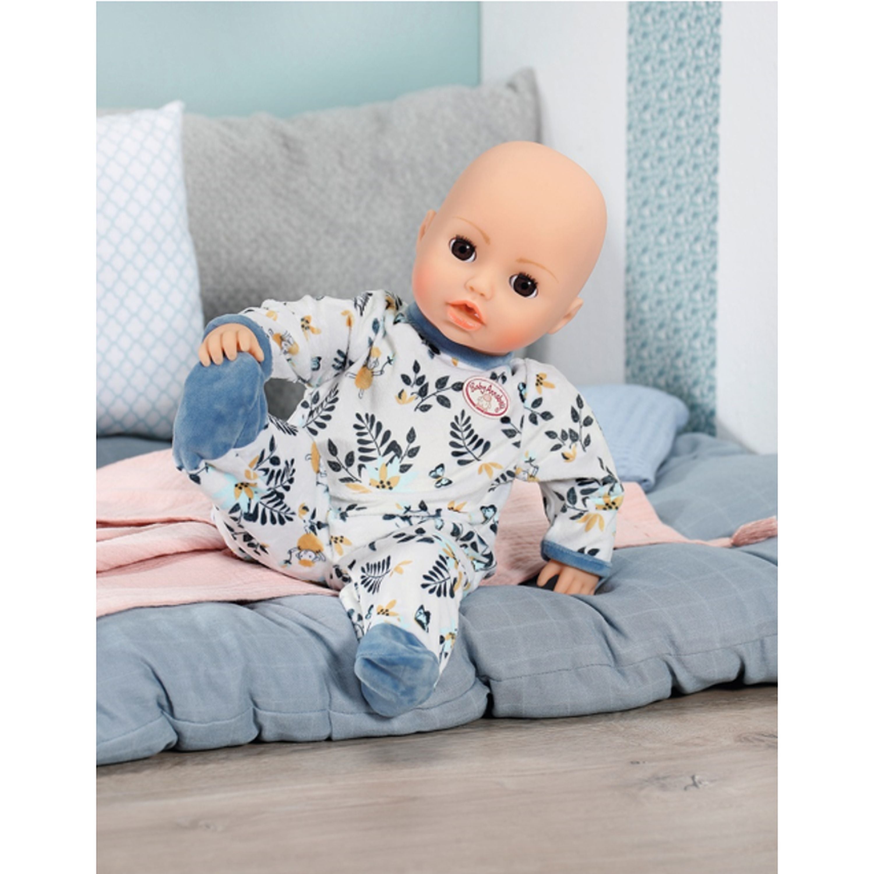 Special Offer! 43cm Blue Leaf Romper for Baby Annabelle Doll