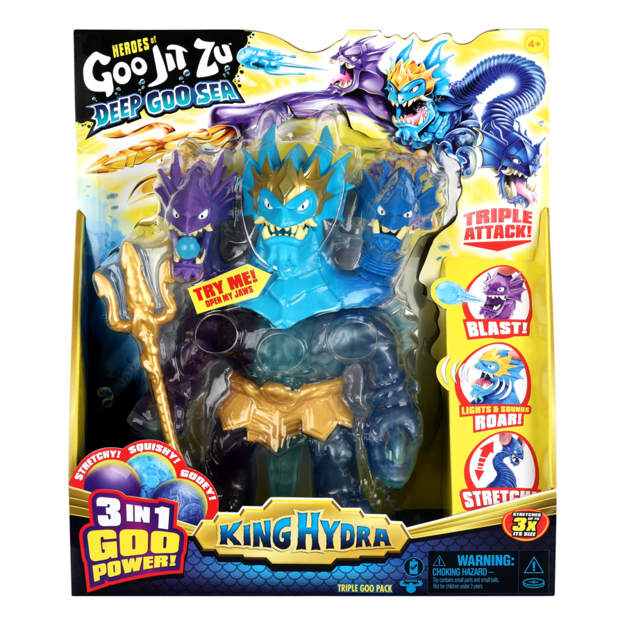 Heroes Of Goo Jit Zu Deep Goo Sea S9: Triple Goo Pack with Gigantic King Hydra