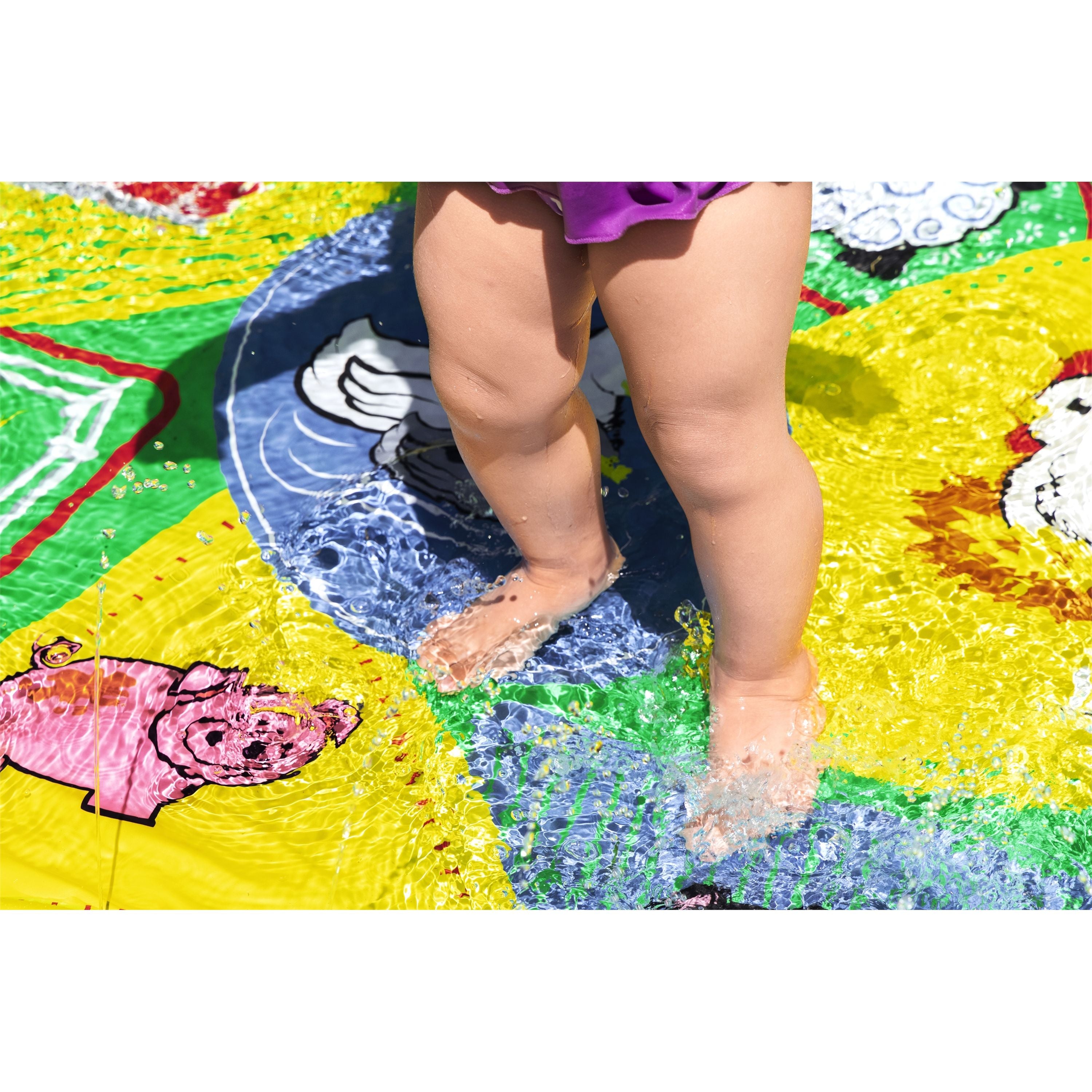 Bestway Lil' Barnyard Babies Colorful Splash Pad for Toddlers