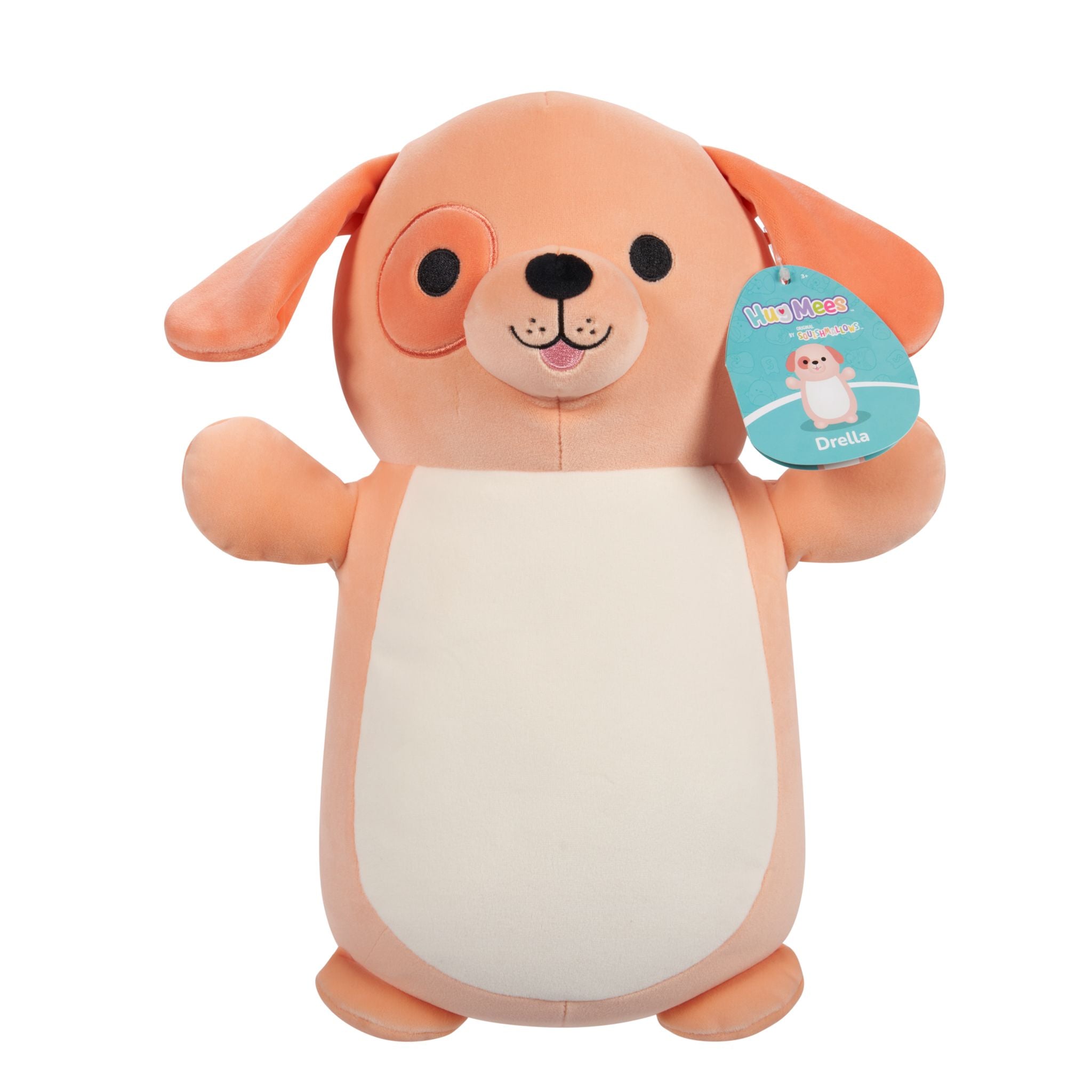 10-Inch Squishmallows Hugmees Drella Peach Dog Plush - Must-Have!