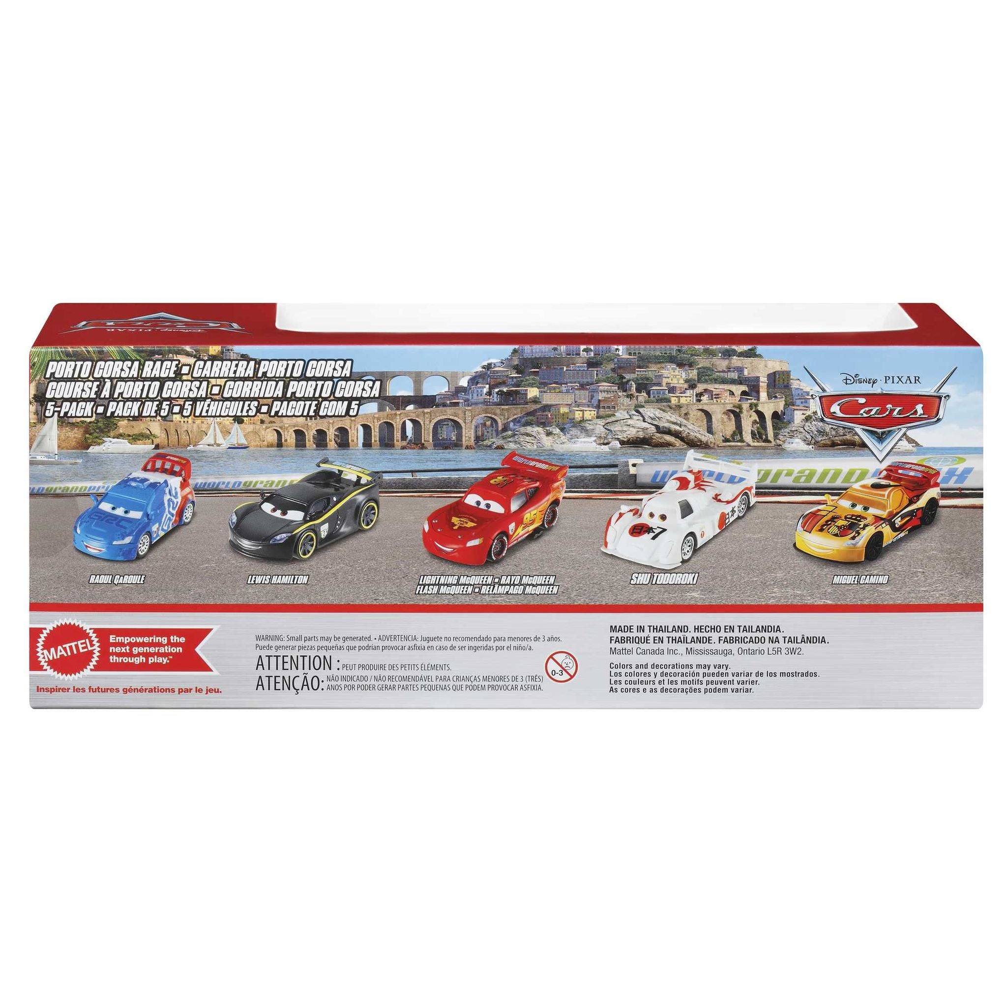 Hot! Disney Pixar Cars Porto Corsa 5-Pack Race Set