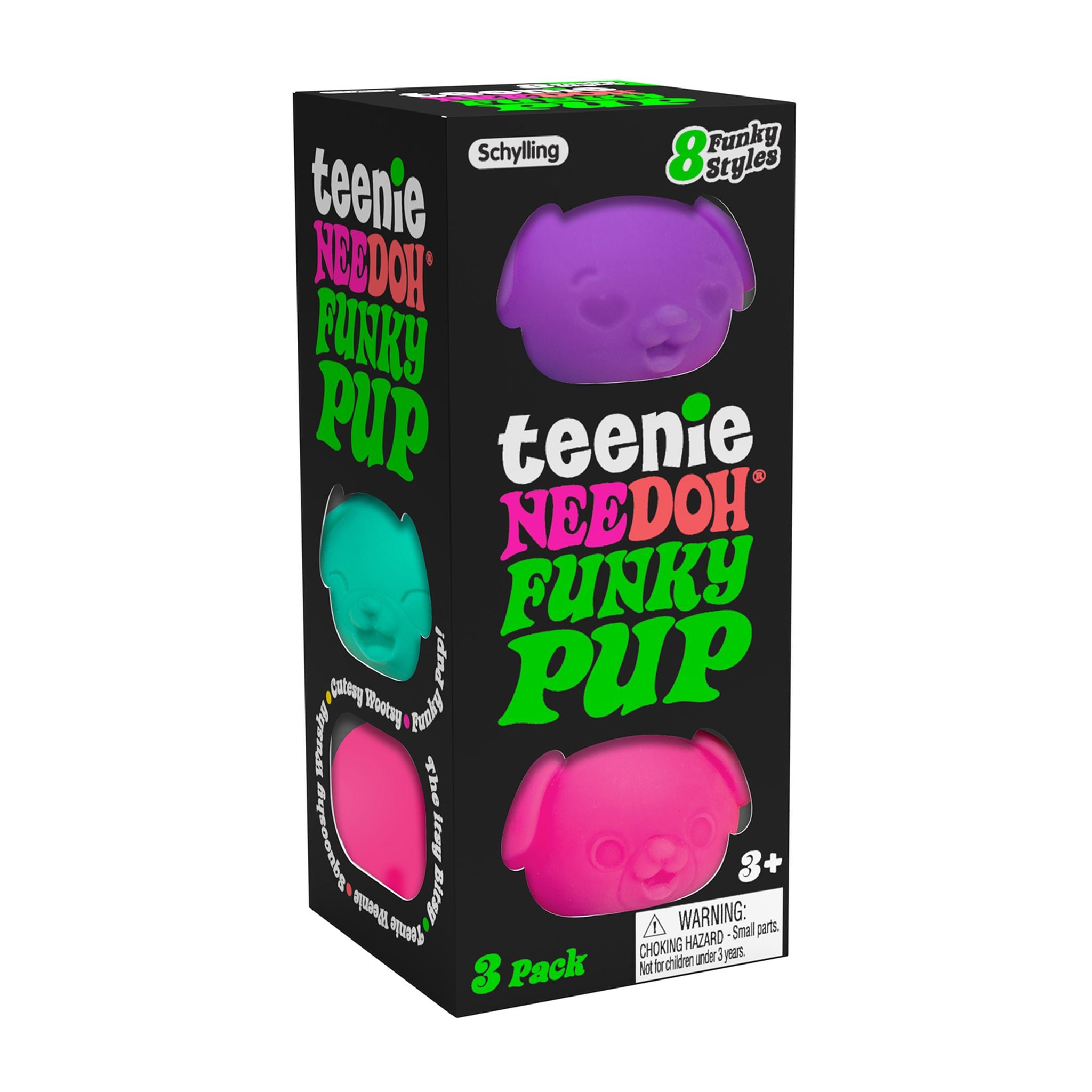 Schylling Teenie NeeDoh Funky Pups - Assorted Styles, Great Gift!