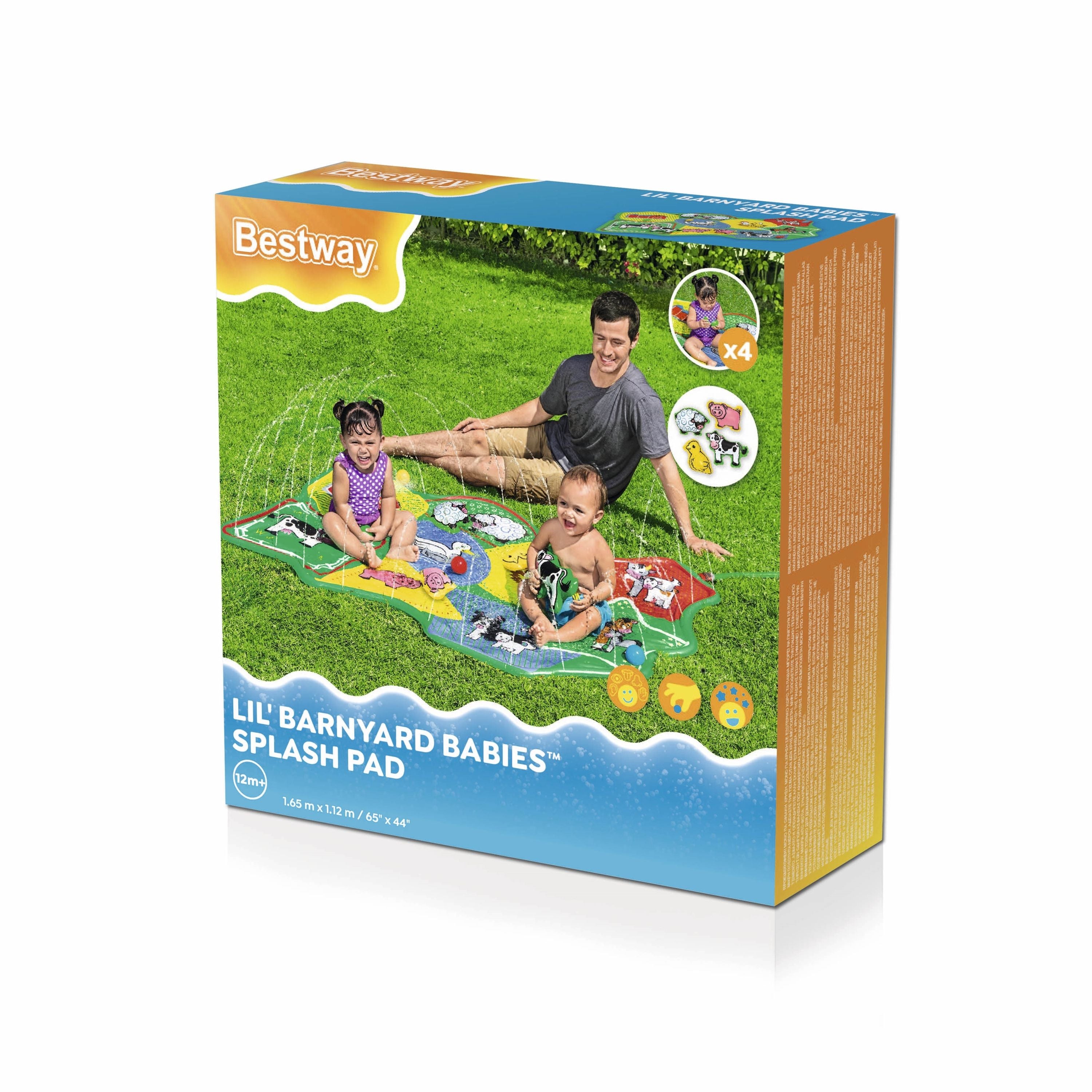 Bestway Lil' Barnyard Babies Colorful Splash Pad for Toddlers