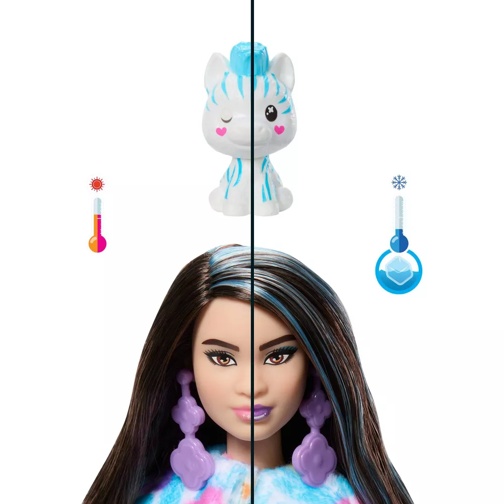 Barbie Cutie Reveal Colour Dream Series Zebra Fashion Doll with 10 Surprises
