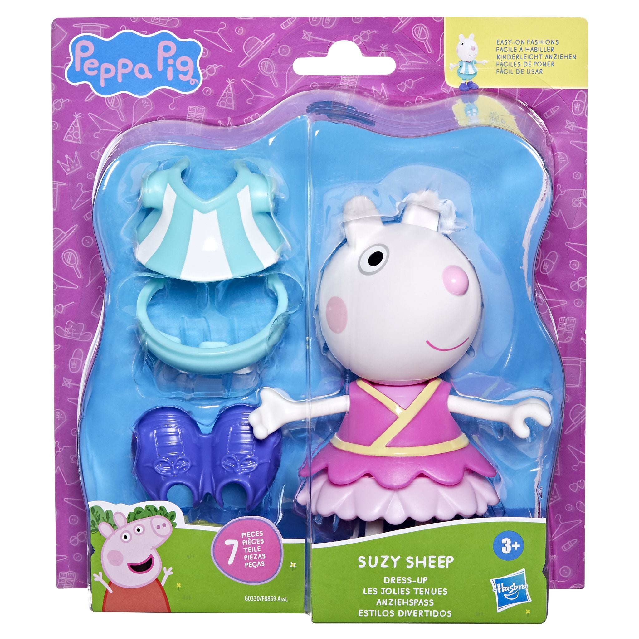 Adorable 6 - Inch Peppa Pig Dress - Up Figure: Suzy Sheep with 6 Fashion Accessories