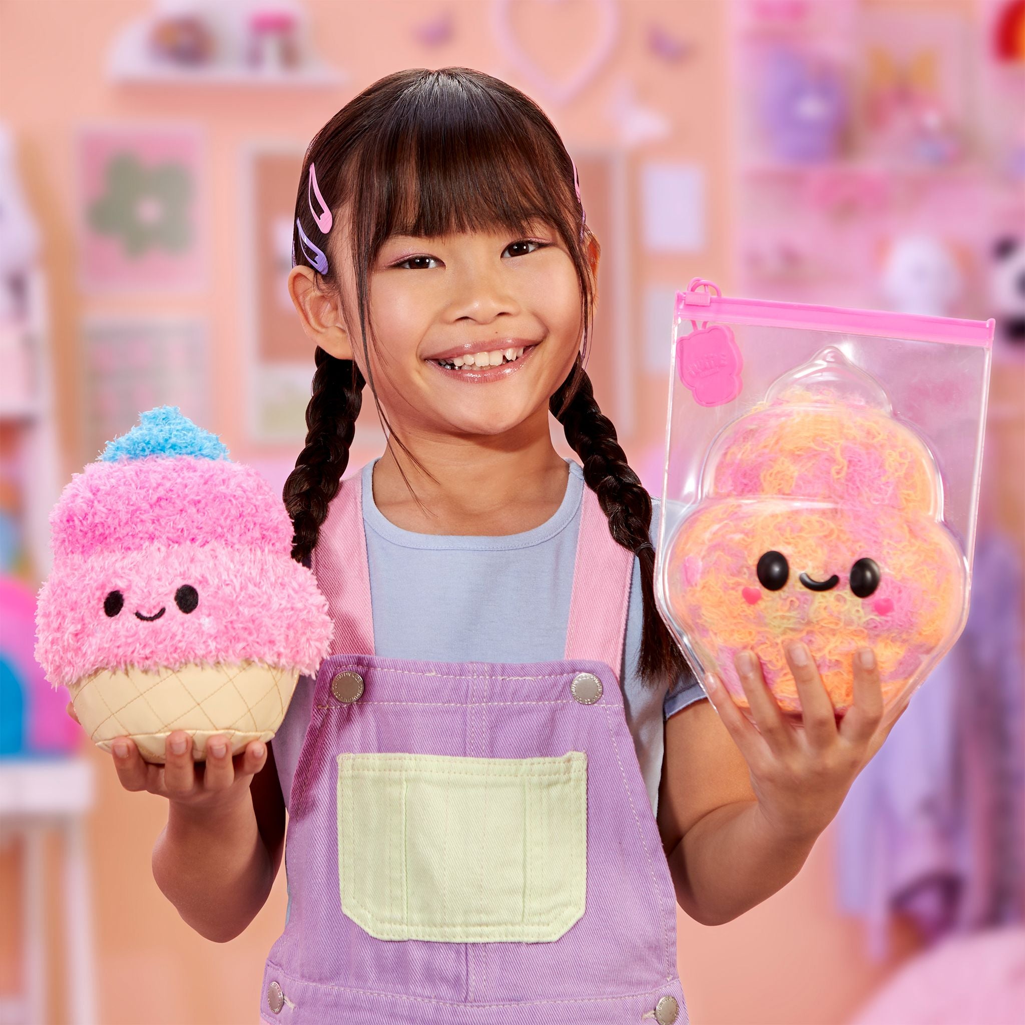 Hot Sale! Fluffie Stuffiez Series 1 Small Ice - Cream - Shaped Plush Toys