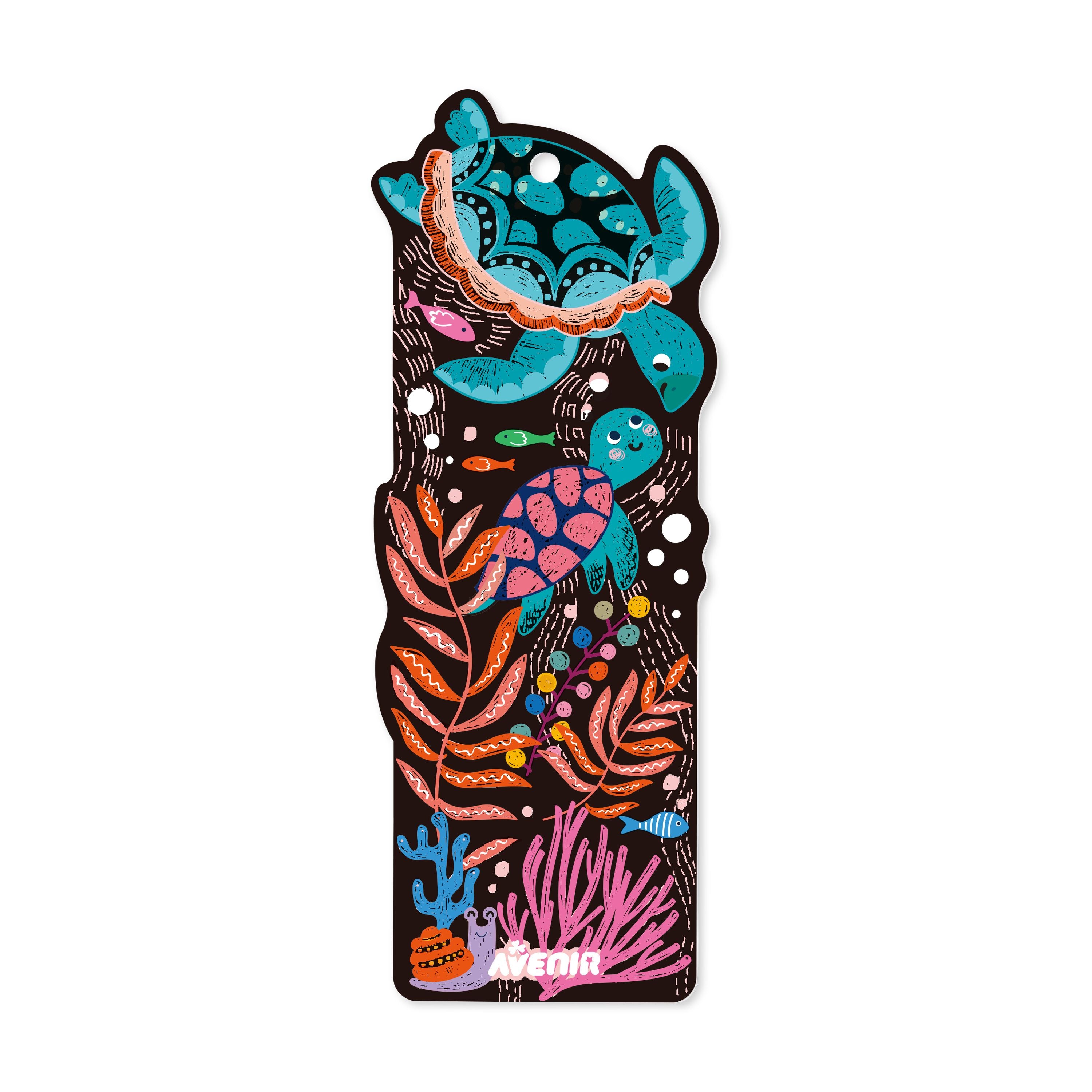 Hot Sale! Personalizable Sea Animal Scratch Bookmarks - Set of 5 for Ages 3+