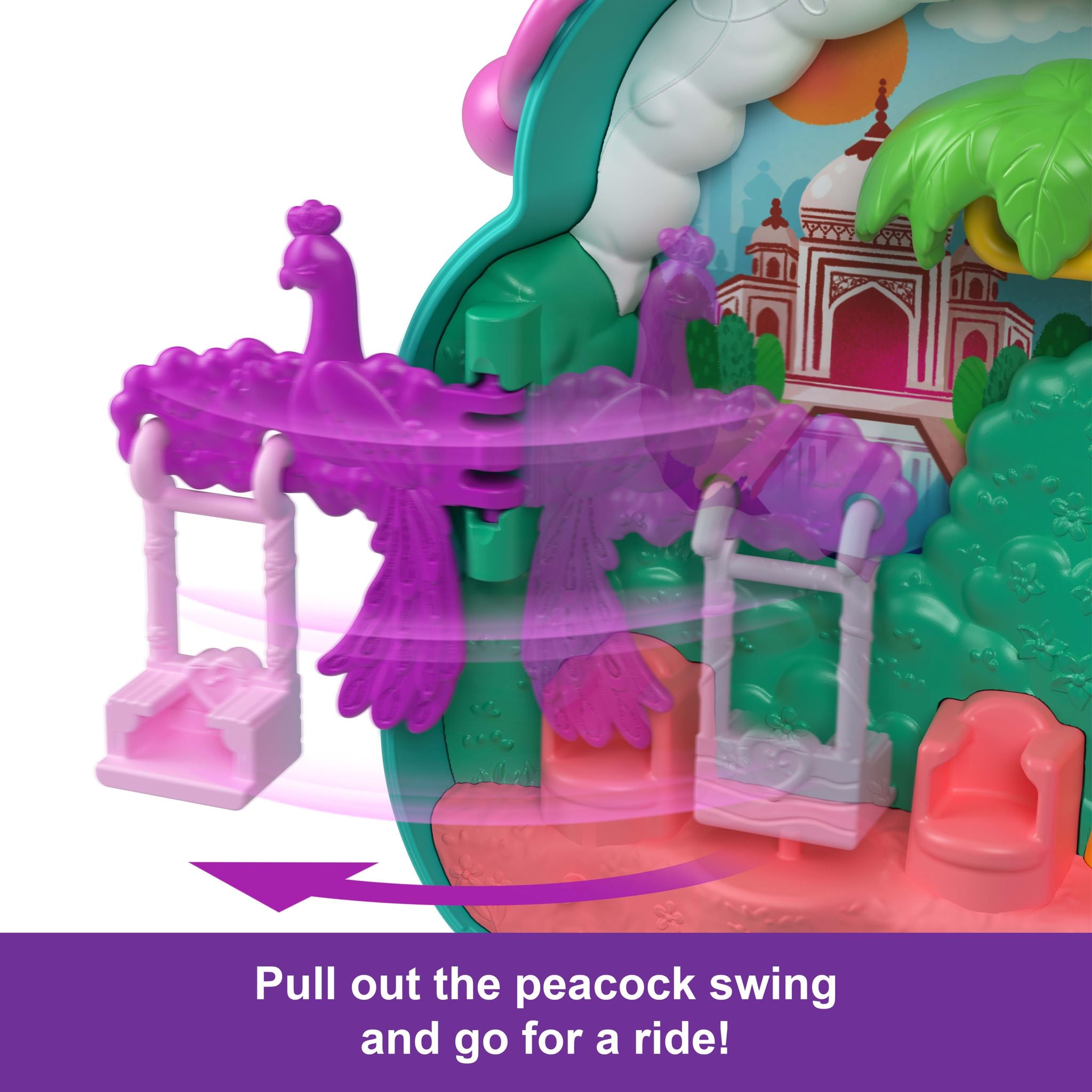 Polly Pocket Colorful Peacock Garden Big Pocket World Compact