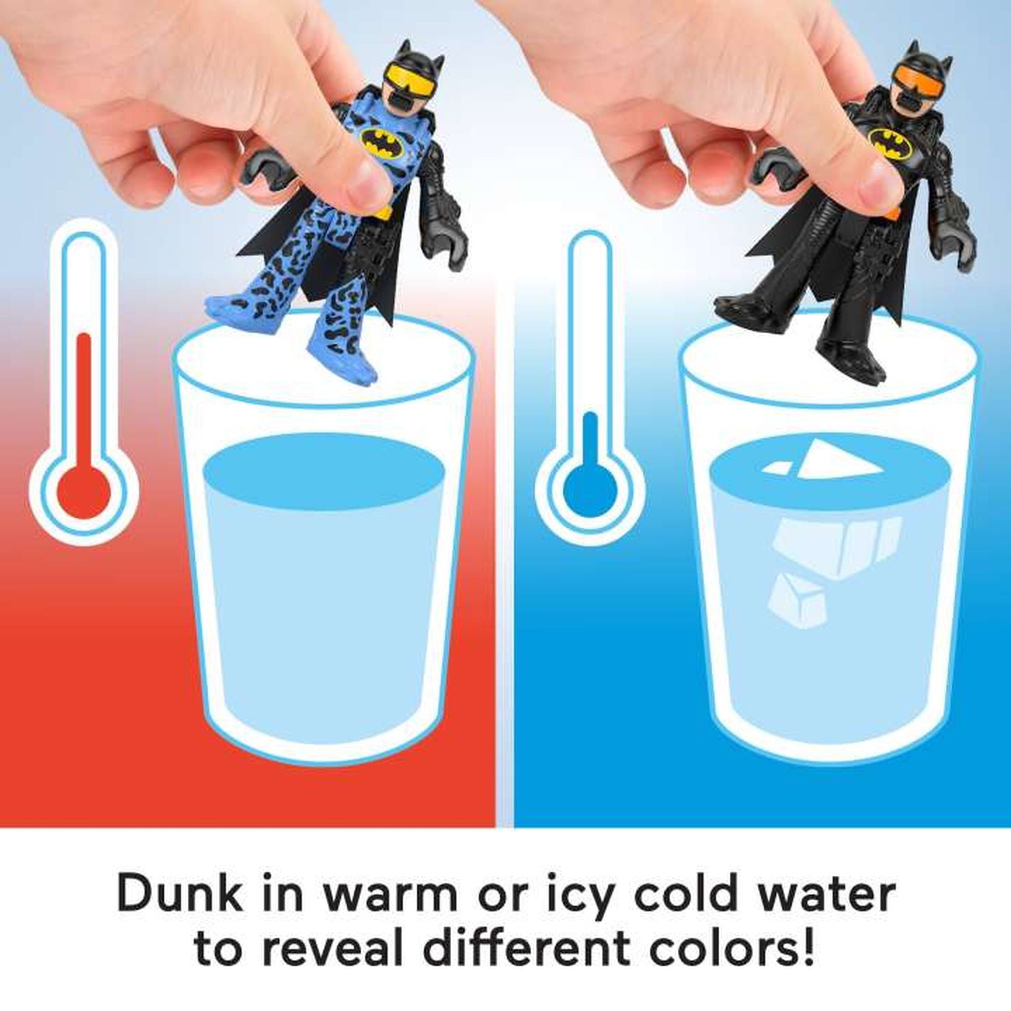 Hot Deal! Fisher-Price Imaginext DC Super Friends Color - Changing Action Figures: Batman & Two - Face