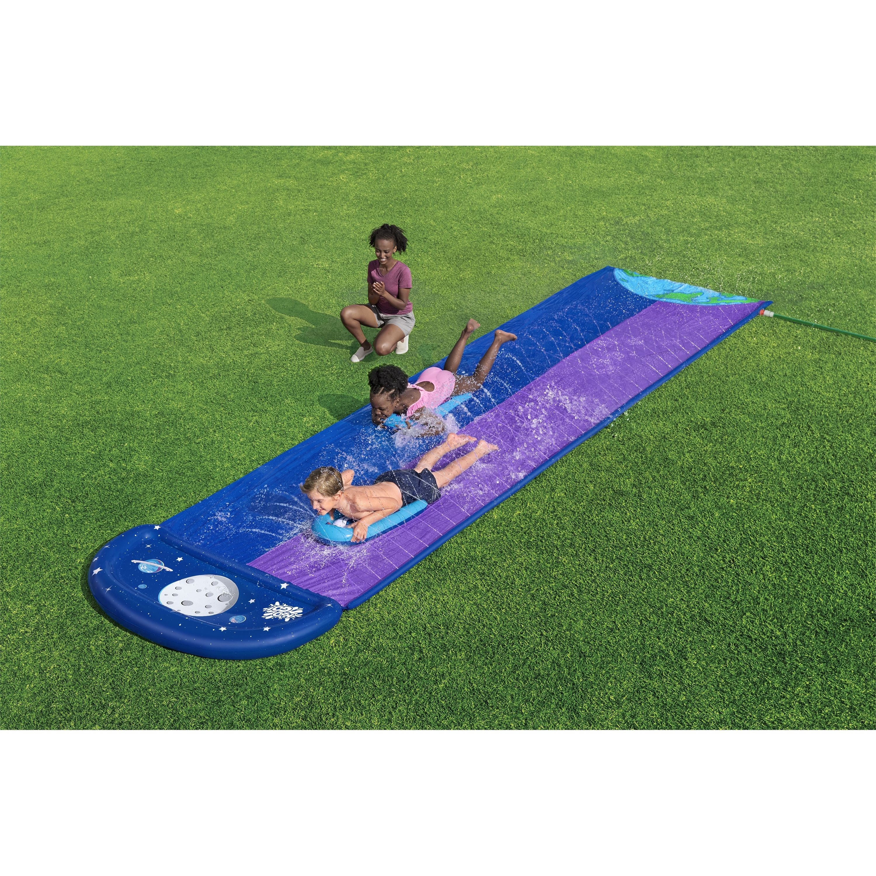 Best Buy! Bestway H2OGO! Double Slide with Cosmic Design for Summer Fun