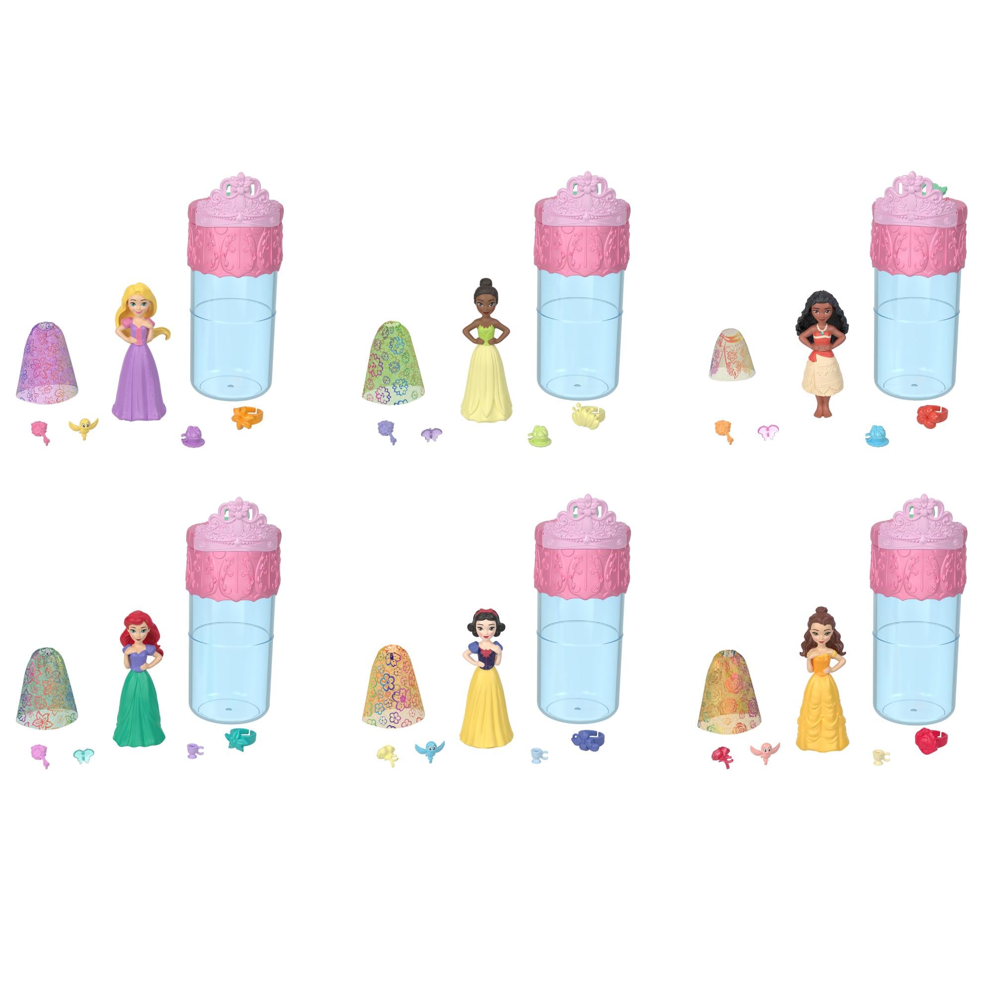 Assorted Styles of Disney Princess Royal Color - Reveal Small Dolls