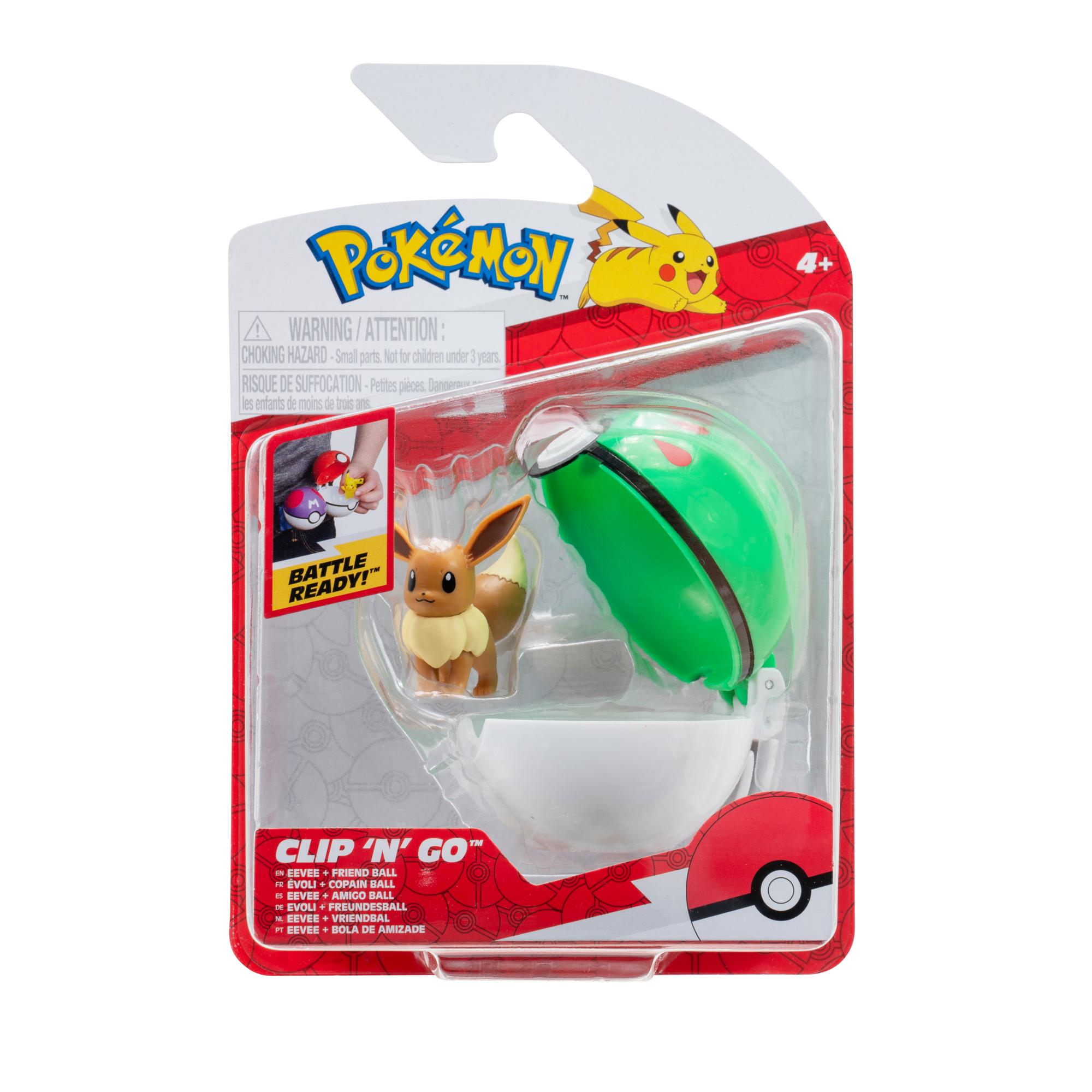 Pokemon Clip N Go Eevee 4 & Friend Ball