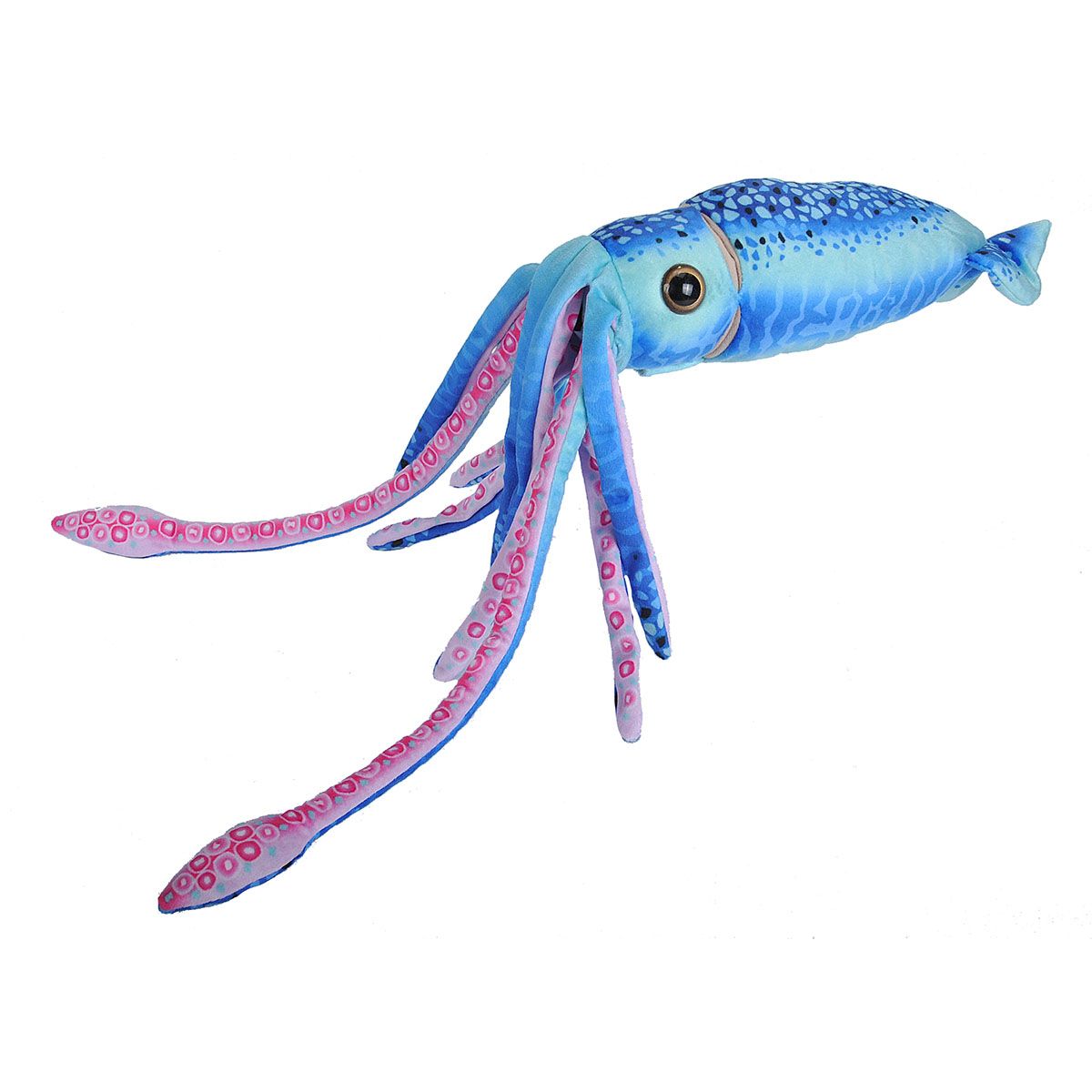 Wild Republic 12 Inch Blue Squid Plush Toy - Great Deal for Aquatic Lover