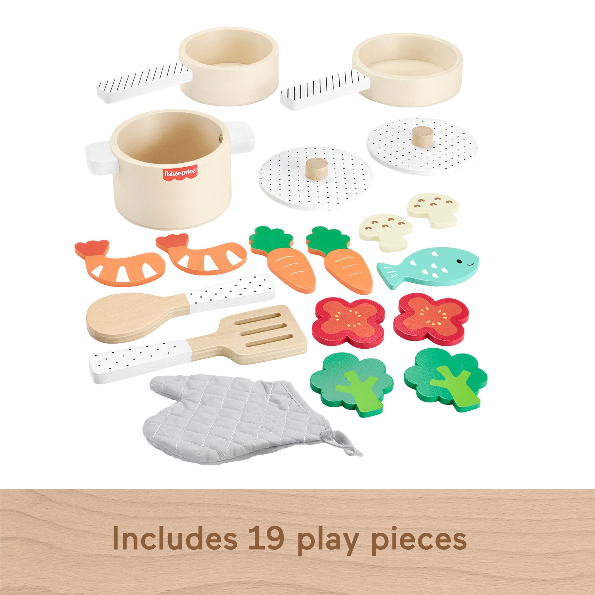 Fisher-Price Wooden Kitchen Pretend Play Set: Ideal for 3+