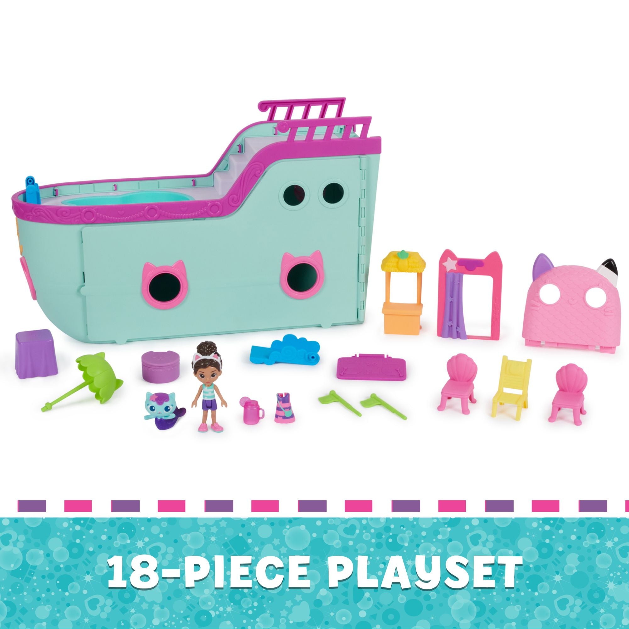 Hot Deal! DreamWorks Gabby's Dollhouse Gabby Cat Friend Ship Playset for Endless Pretend Adventures