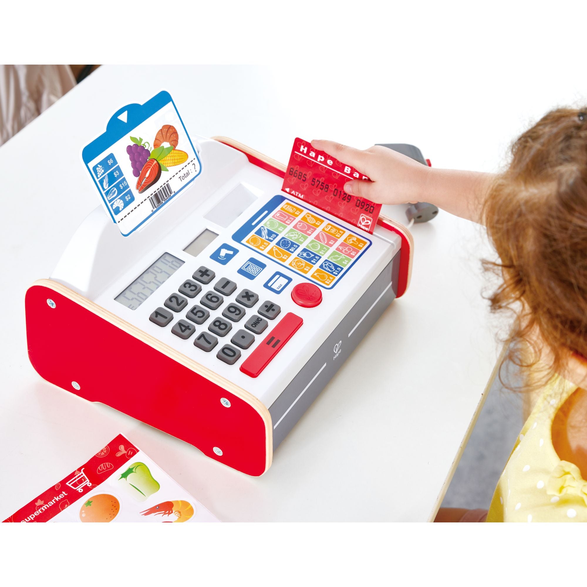Hape Interactive Beep 'N' Buy Solar-Powered Cash Register for Kids