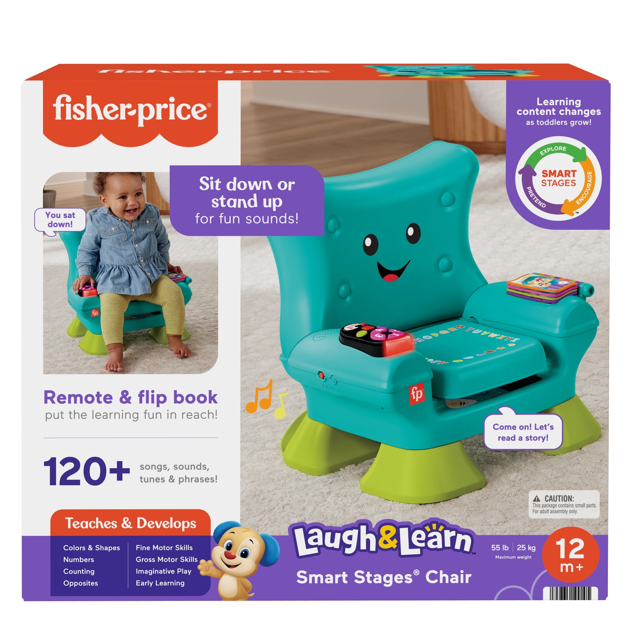 Fisher-Price Interactive Smart Stages Laugh & Learn Chair for Babies