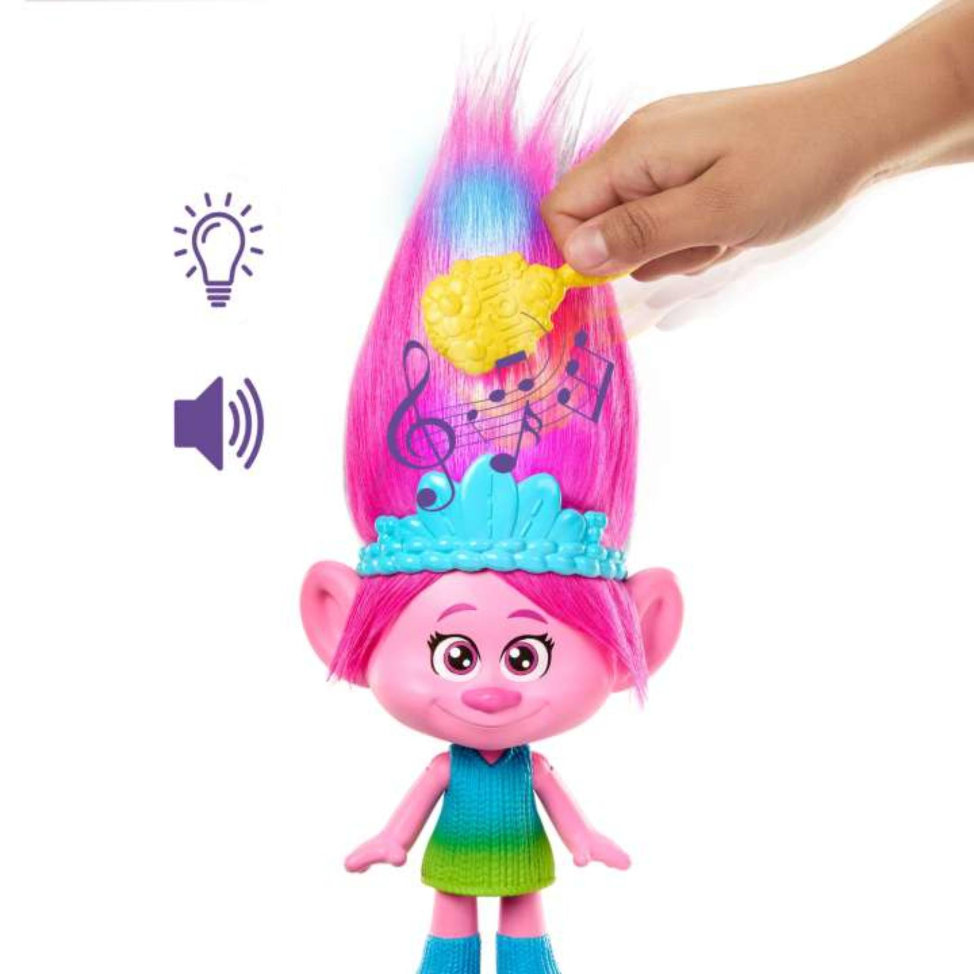 Hot Sale! DreamWorks Trolls 3 Band Together Rainbow Hairtunes Poppy Character Doll