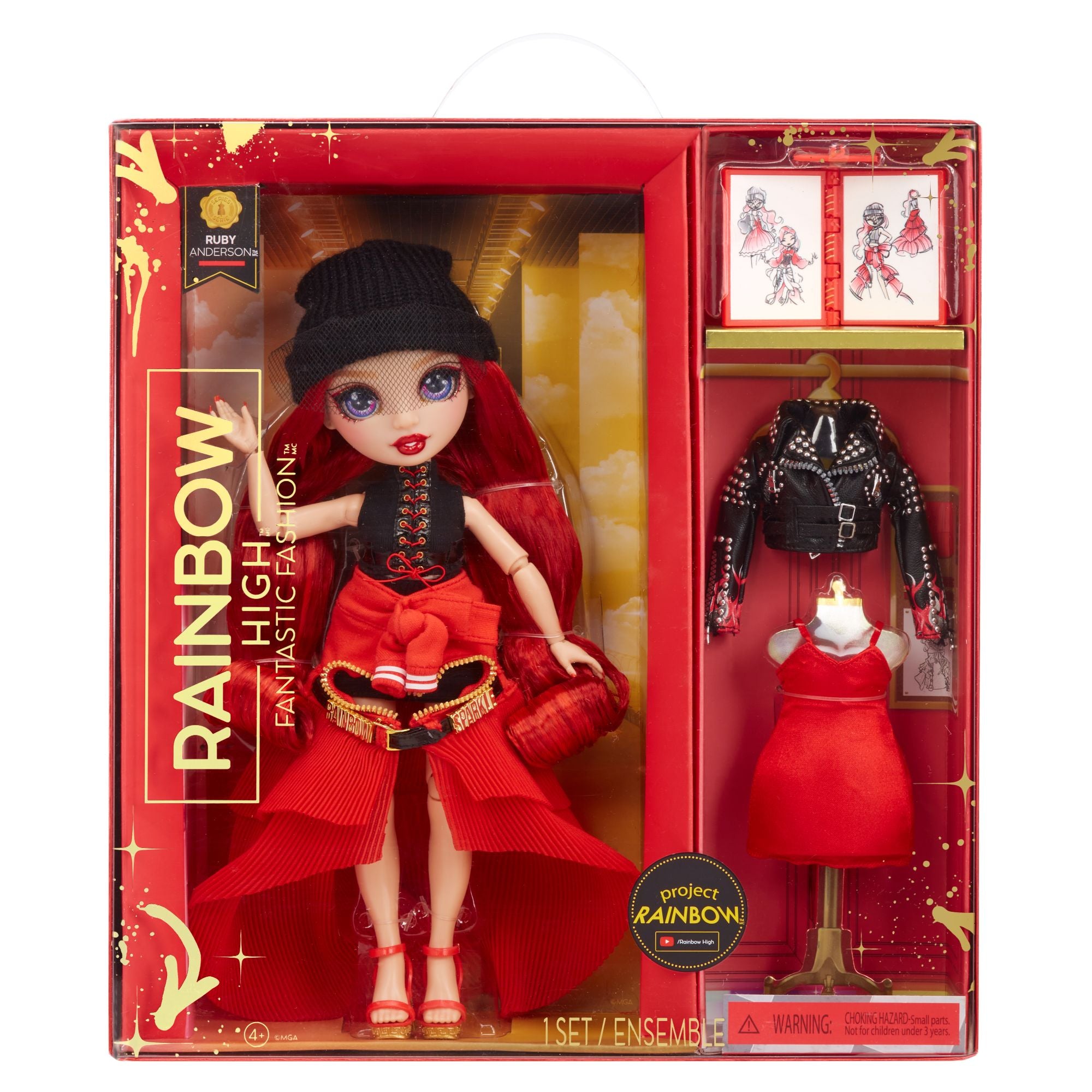 Hot Deal! Rainbow High Fantastic Fashion Doll - Ruby