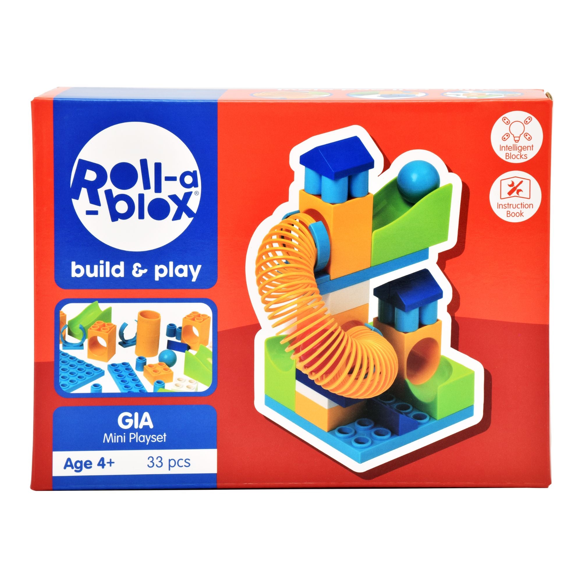 Peterkin's Roll-A-Blox Gia Mini Playset: 33-Piece High-Value STEM Construction Toy for Kids Aged 4 - 8