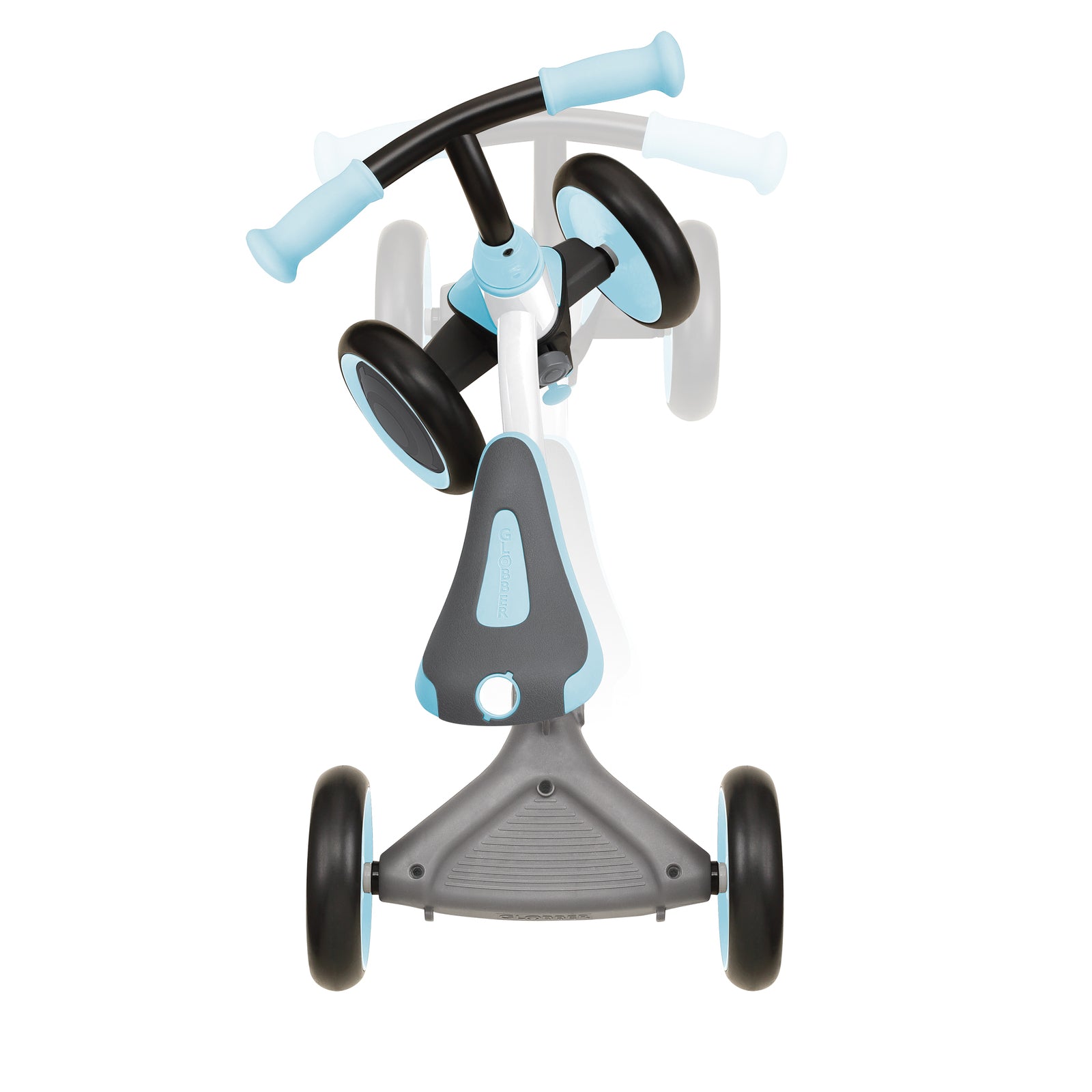 Globber 3-in-1 Learning Bike for Toddlers - Pastel Blue - Great for Motor Skills Development