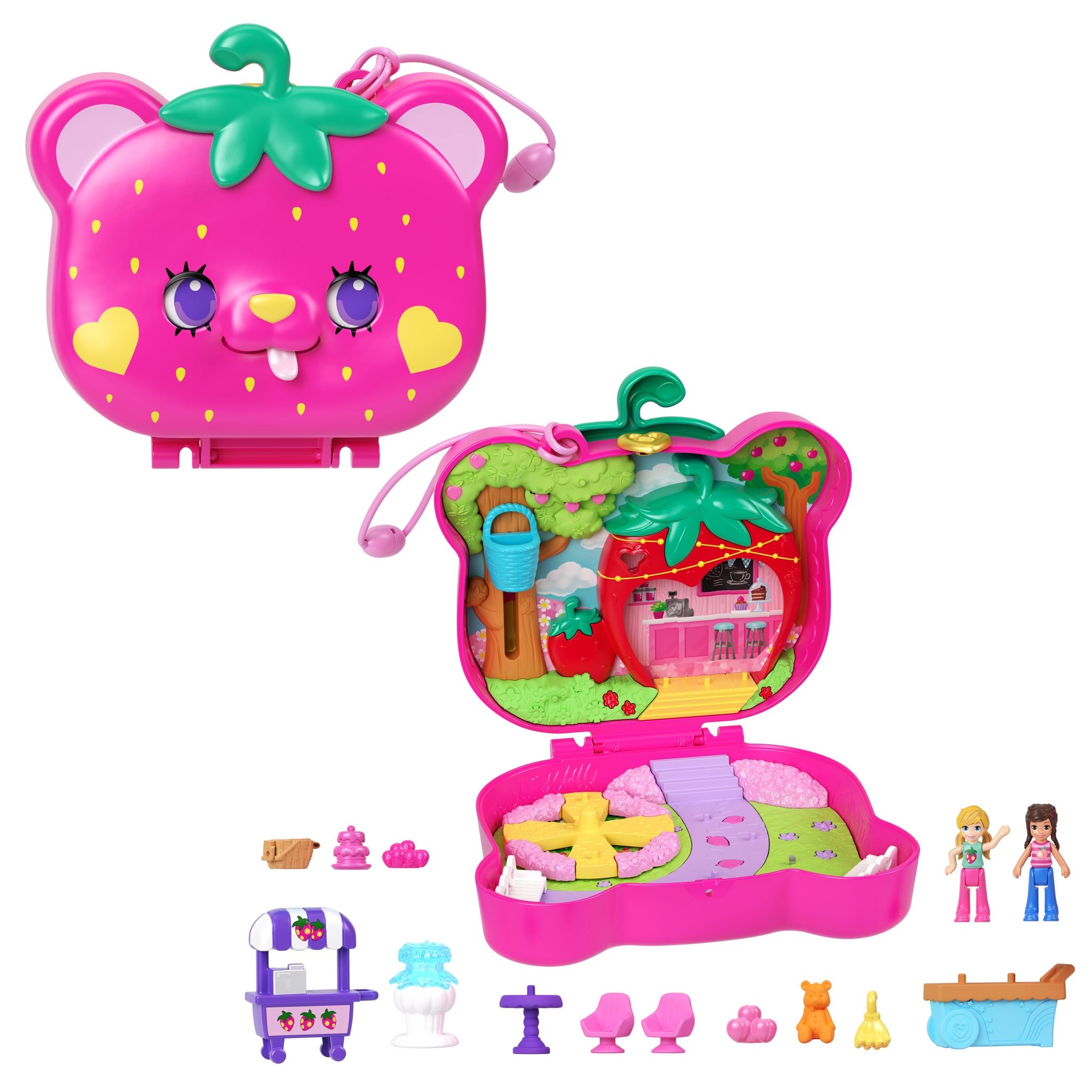 Hot Deal! Polly Pocket Straw-Beary Patch Compact World