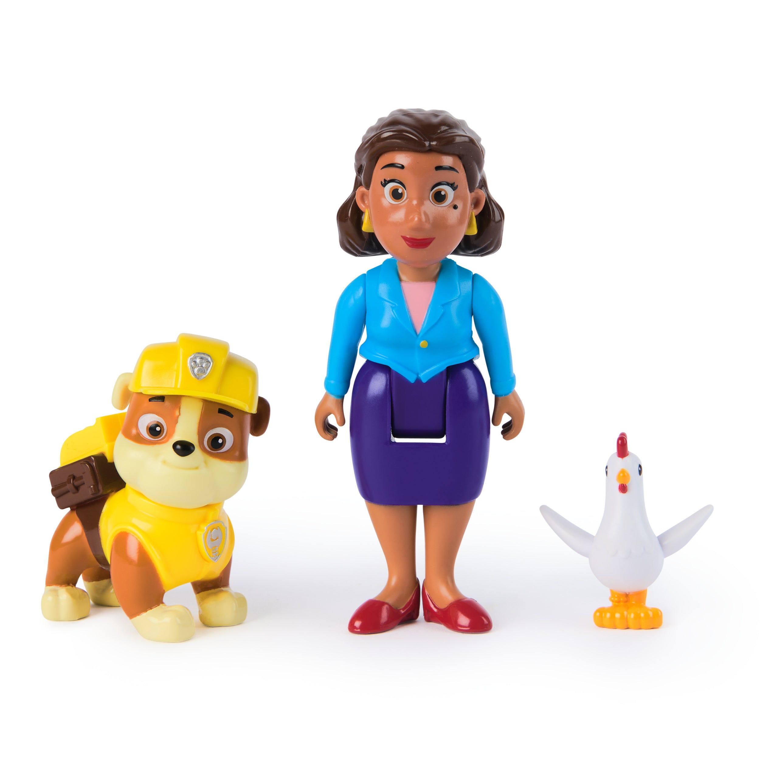 Hot! PAW Patrol Rubble & Mayor Goodway Figures