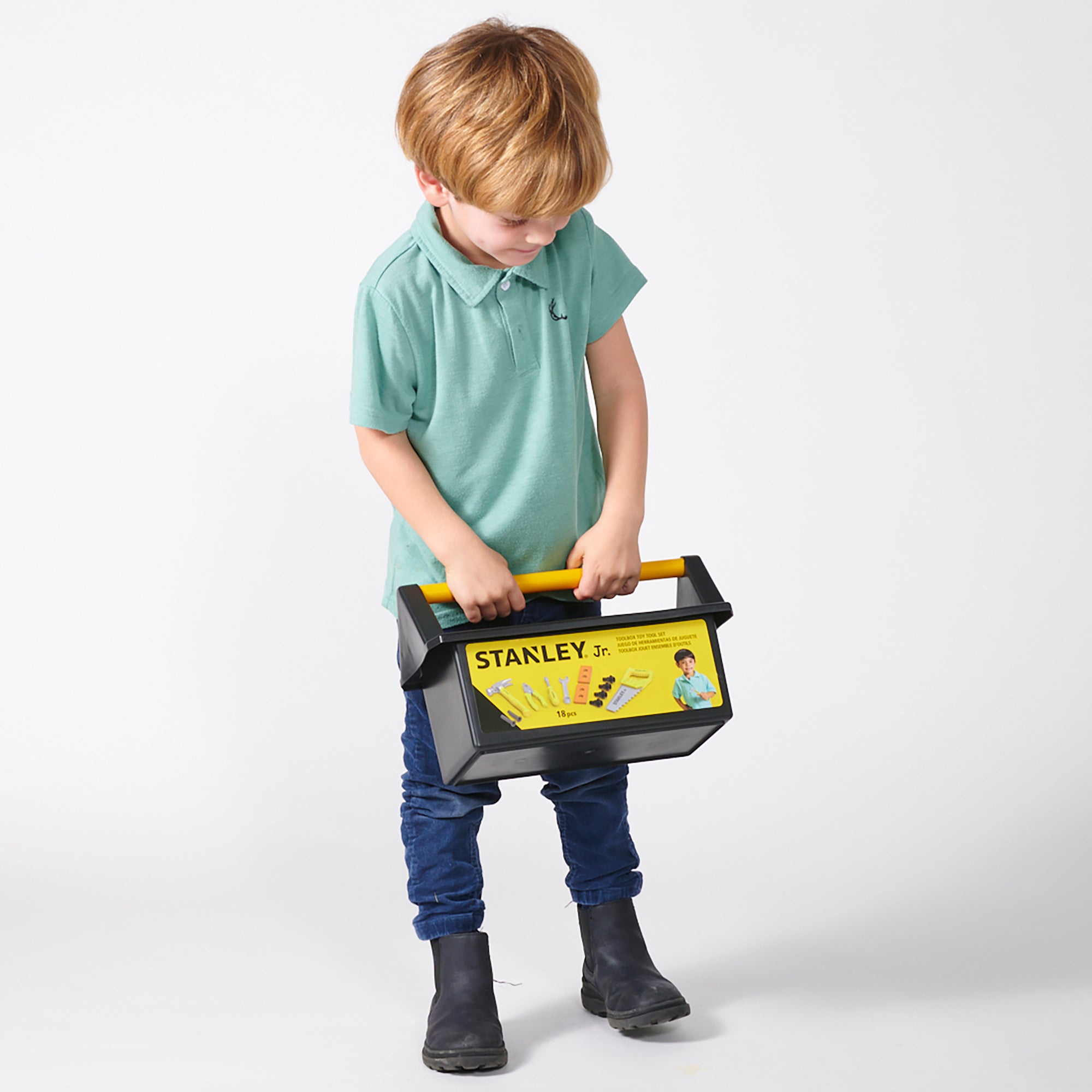 Hot Sale! Stanley Jr. 18-Piece Pretend Play Open Toolbox Set for Young Builders