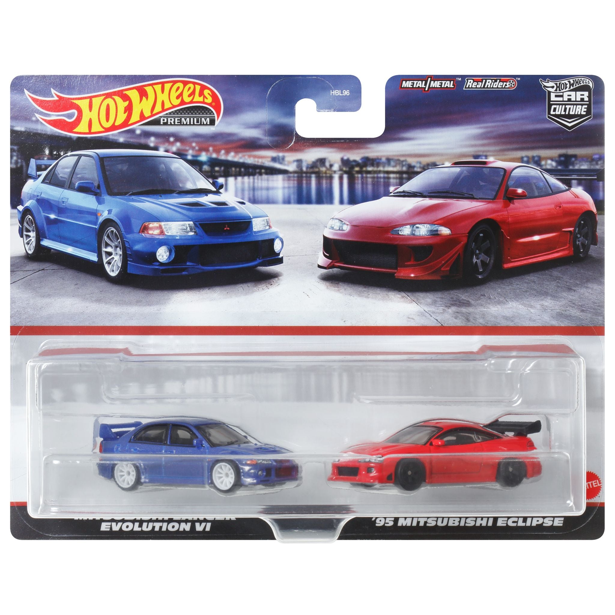 Hot Wheels Premium Car Culture 2-Pack: Grab Mitsubishi Lancer Evolution VI & '95 Mitsubishi Eclipse Now