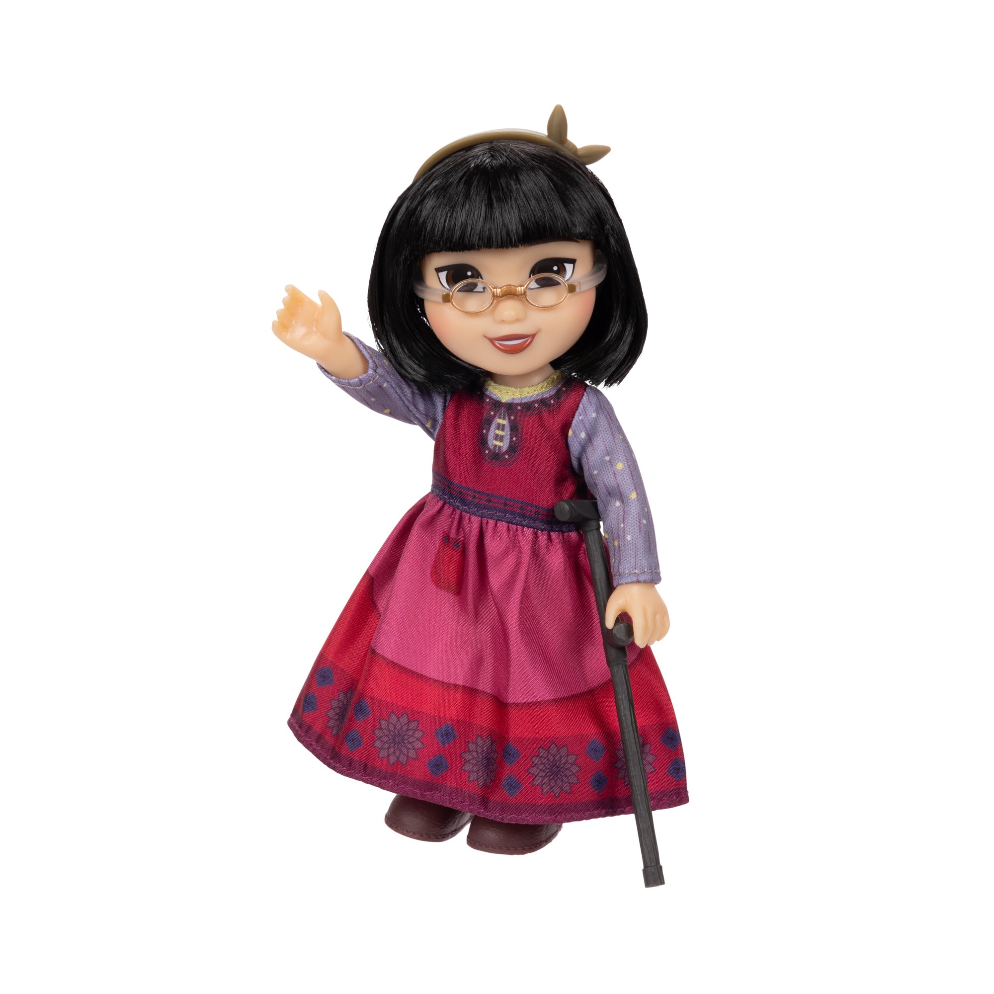 15cm Disney Wish Petite Doll - Dahlia with Floral Red Dress