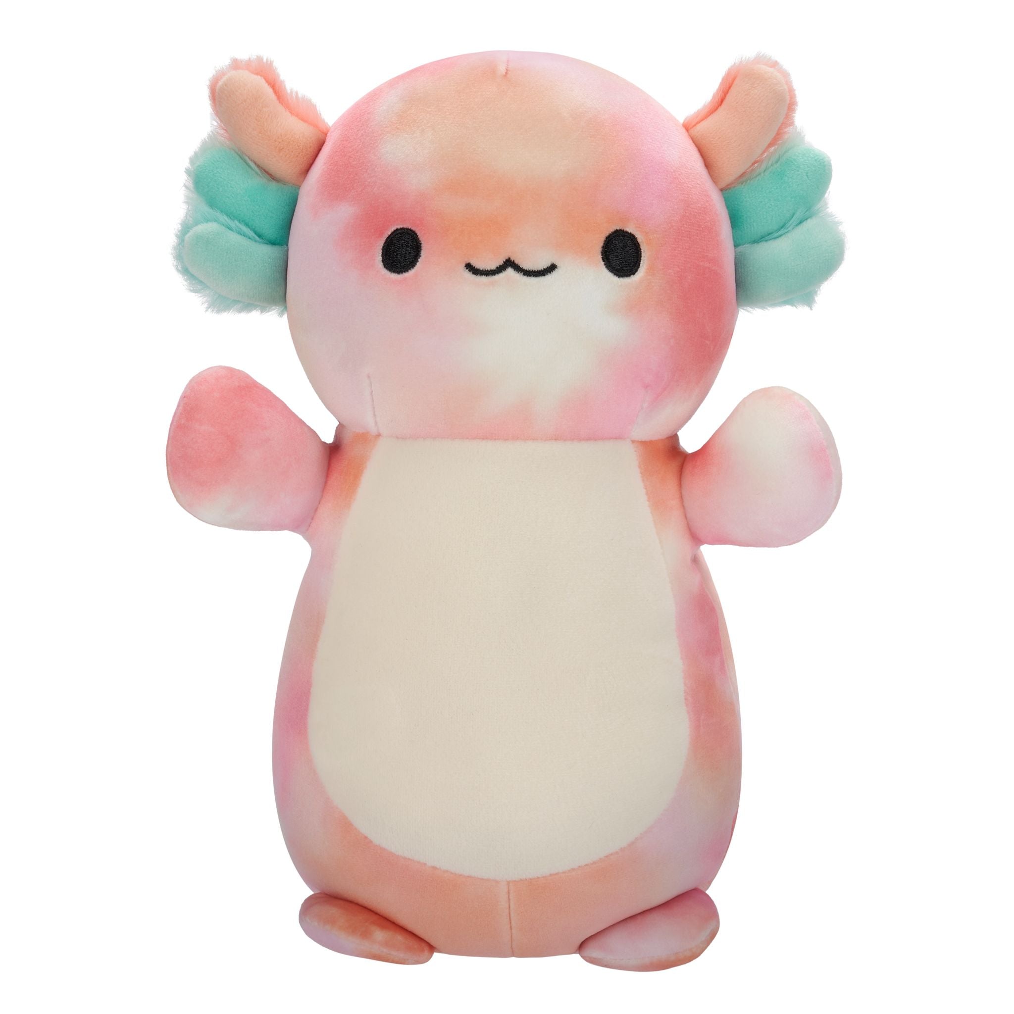 14-Inch Squishmallows Hugmees Plush Toy - Aksel Peach Tie-Dye Axolotl, Great Gift!