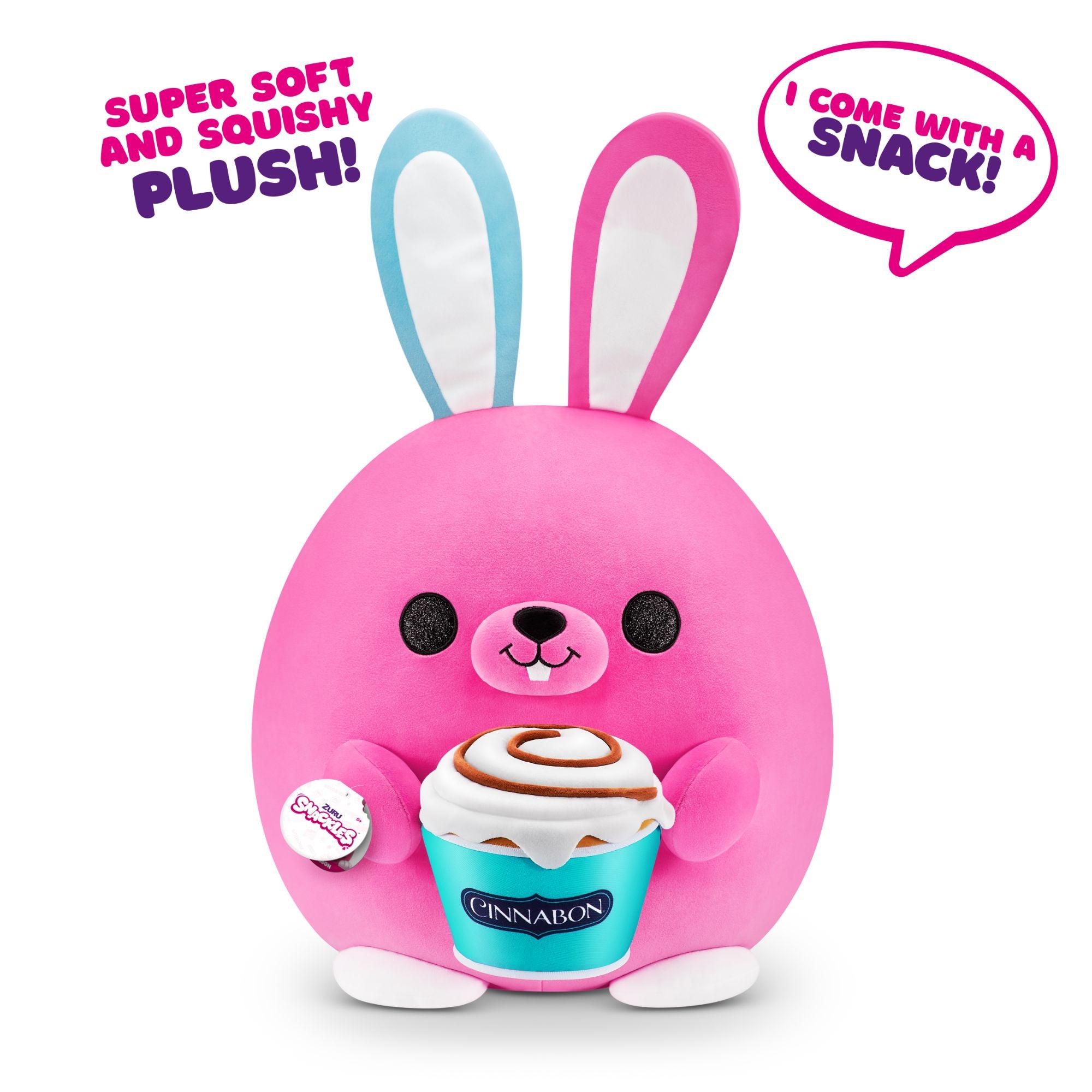 ZURU Super Sized Snackles Plush - Britney, Soft & Squeezable Toy for Cuddles