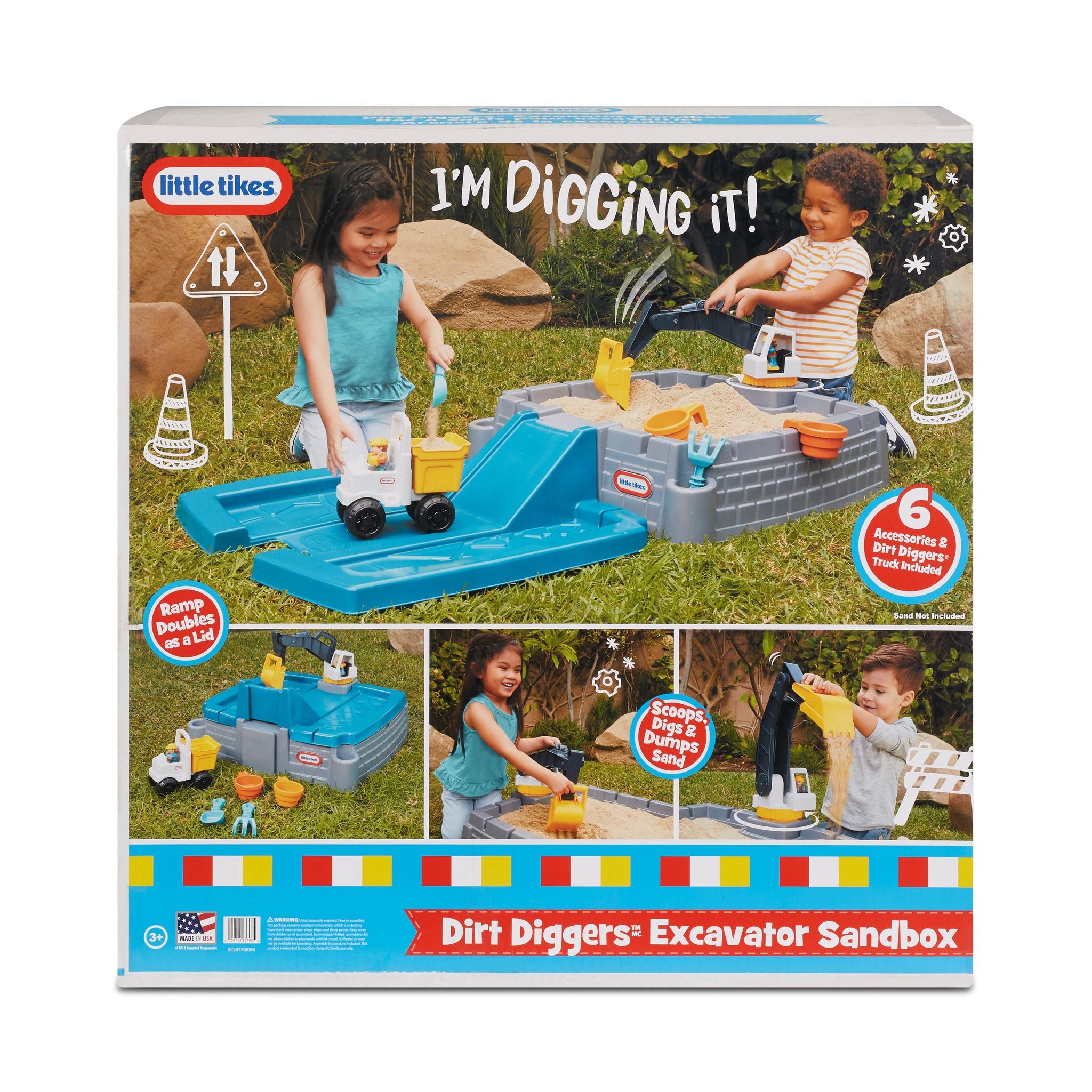 Hot Deal! Little Tikes Outdoor Dirt Diggers Excavator Sandbox for Young Explorers