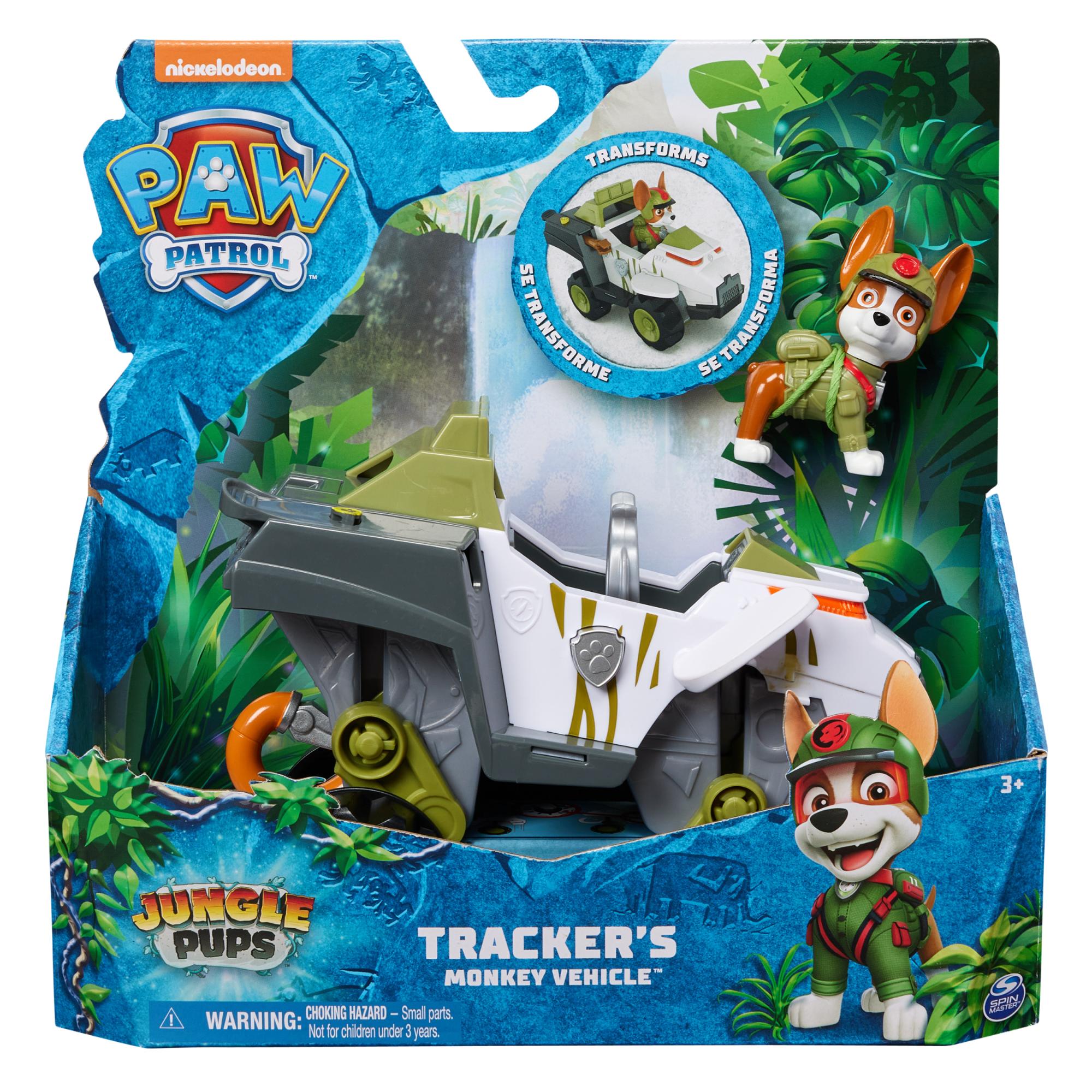 PAW Patrol Jungle Pups Tractor's Monkey Transforming Rescue Vehicle with Exclusive Figure