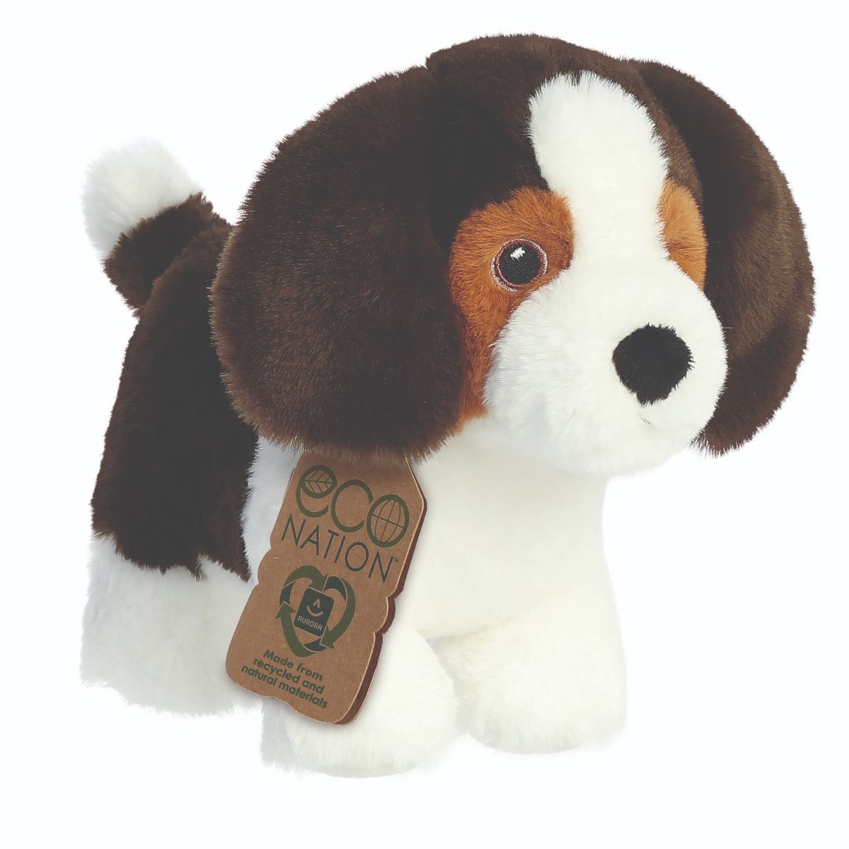 Aurora Eco Nation Soft Beagle Dog Plush - Great Cuddle Toy