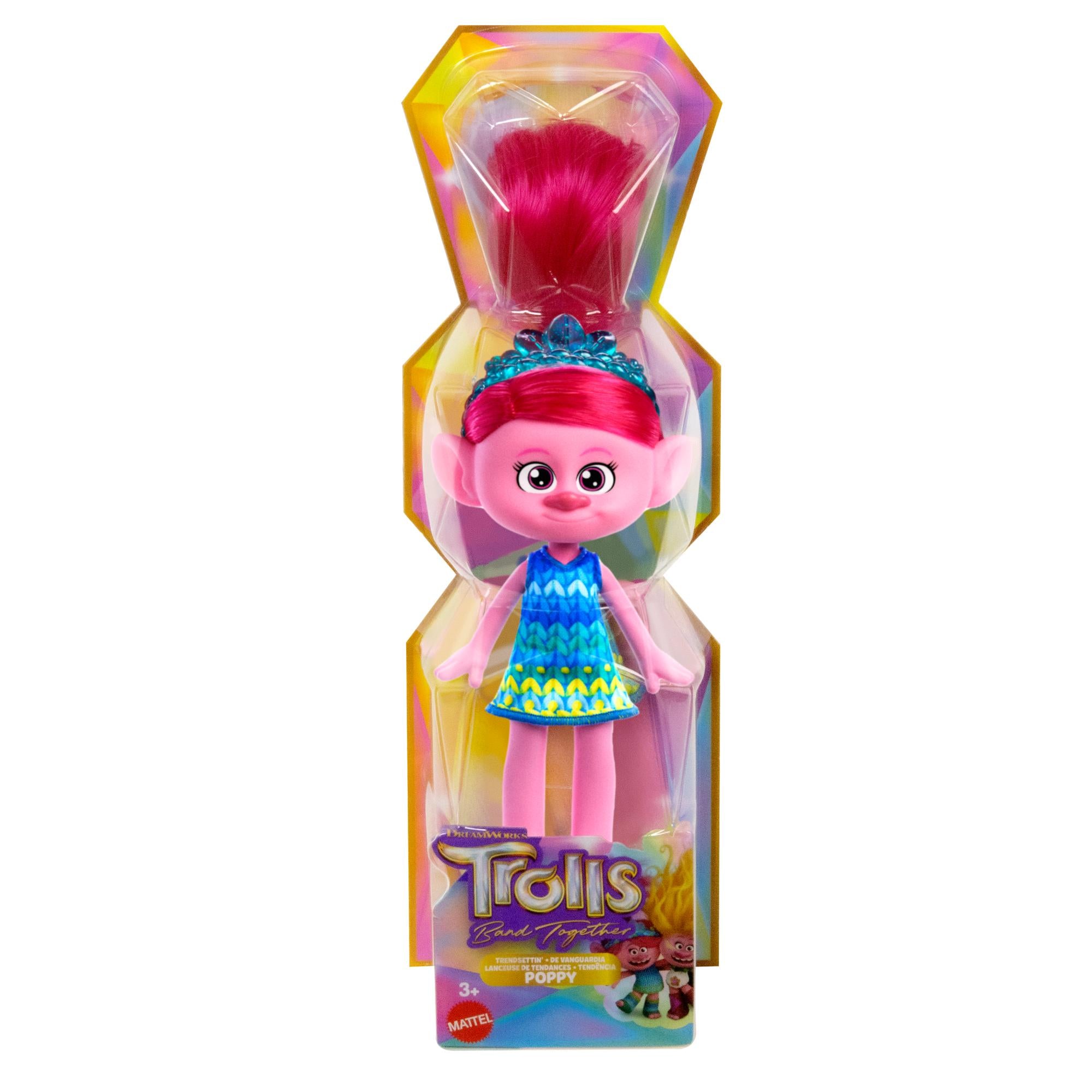 DreamWorks Trolls 3 Band Together Trendsetting Fashion Doll - Vibrant Queen Poppy