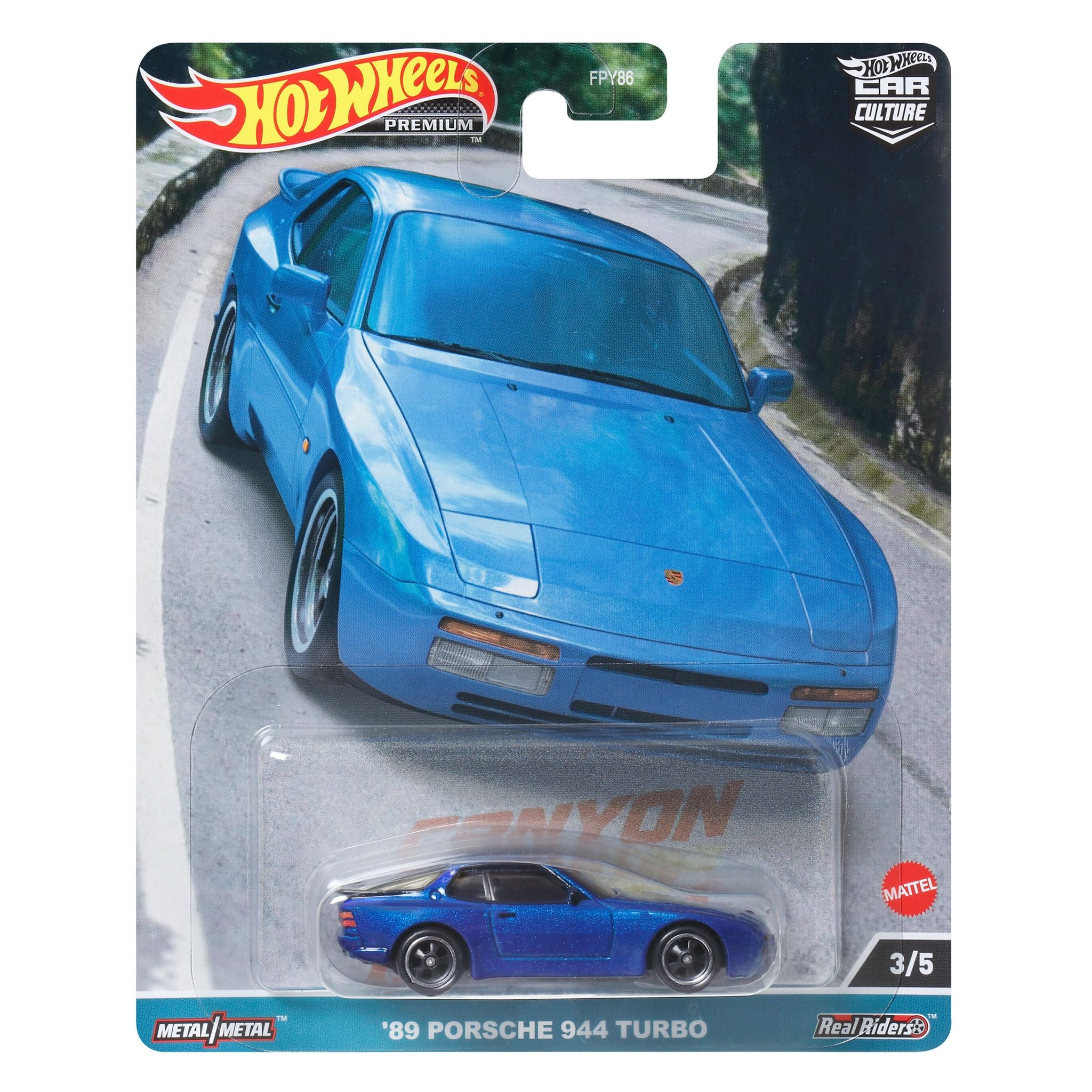 Hot Wheels Premium Car Culture '89 Porsche 944 Turbo - 3/5 - Great Collectible!