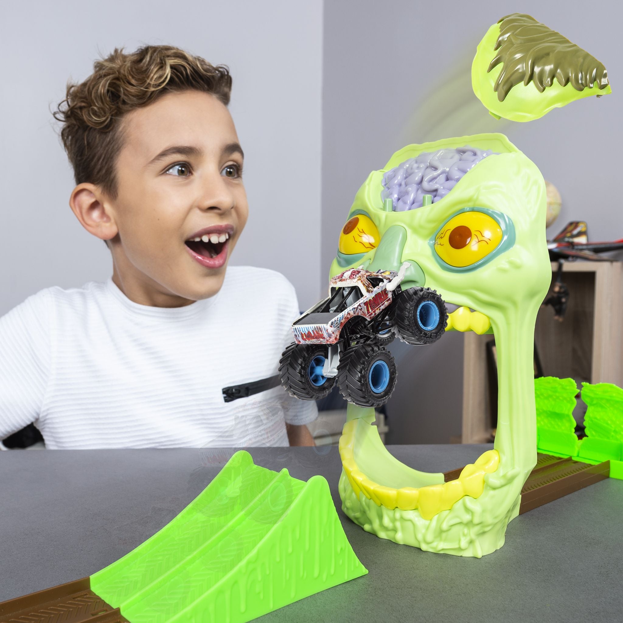 Monster Jam Exclusive Zombie Madness Playset - Big Fun Guaranteed
