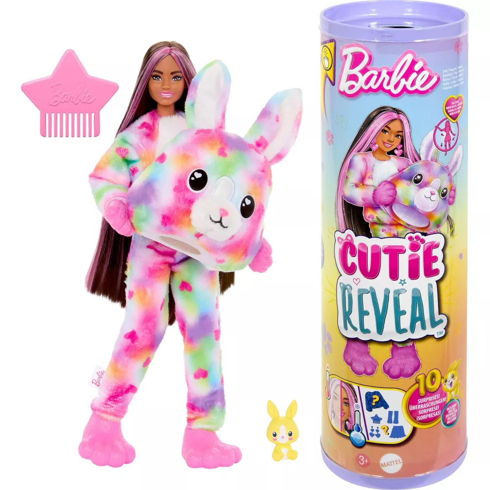 Barbie Cutie Reveal Colour Dream Series Bunny Doll with 10 Surprises